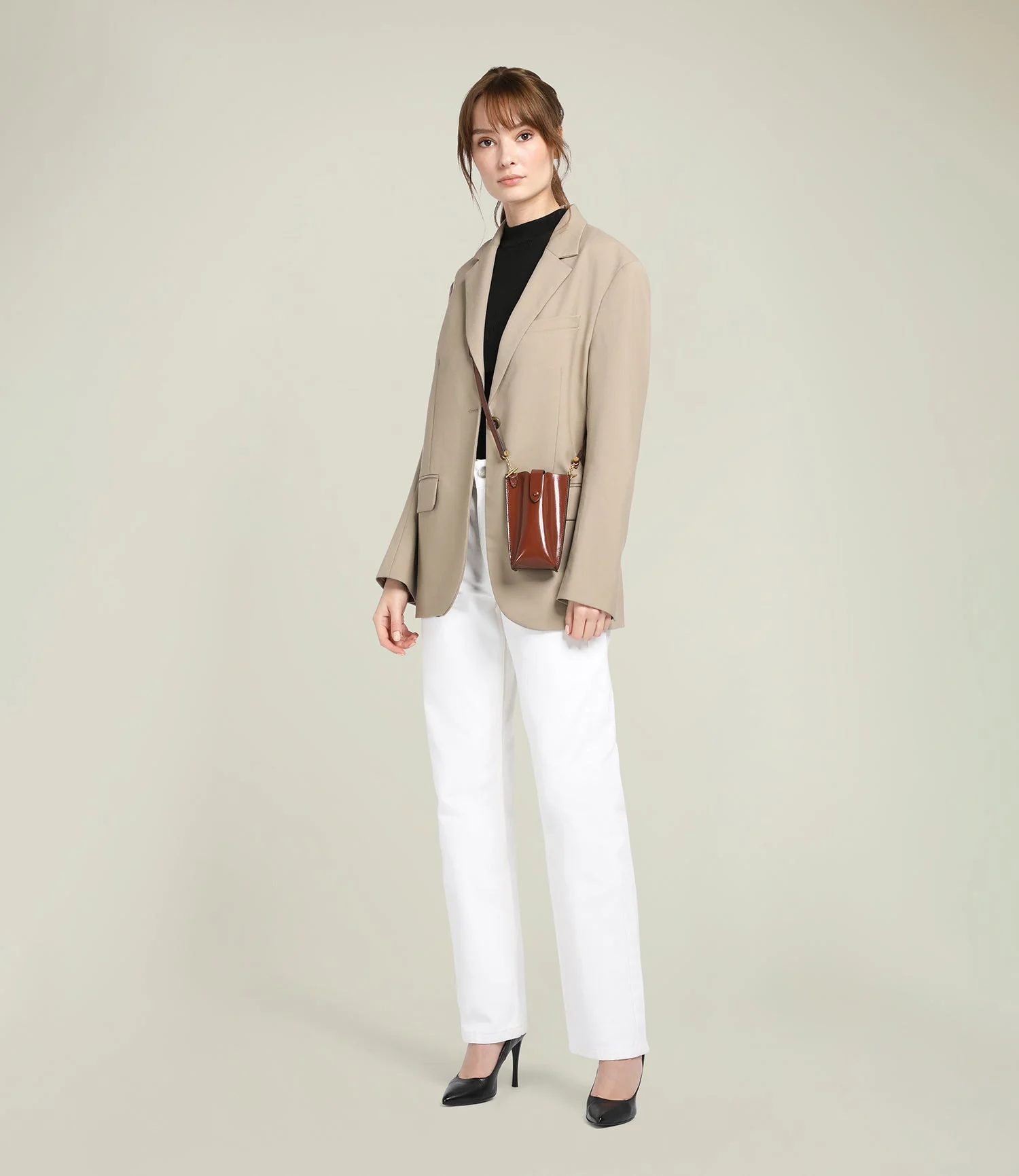 Metier - Minimalist Double Glossy Calfskin Burnt Tobacco - Image 4