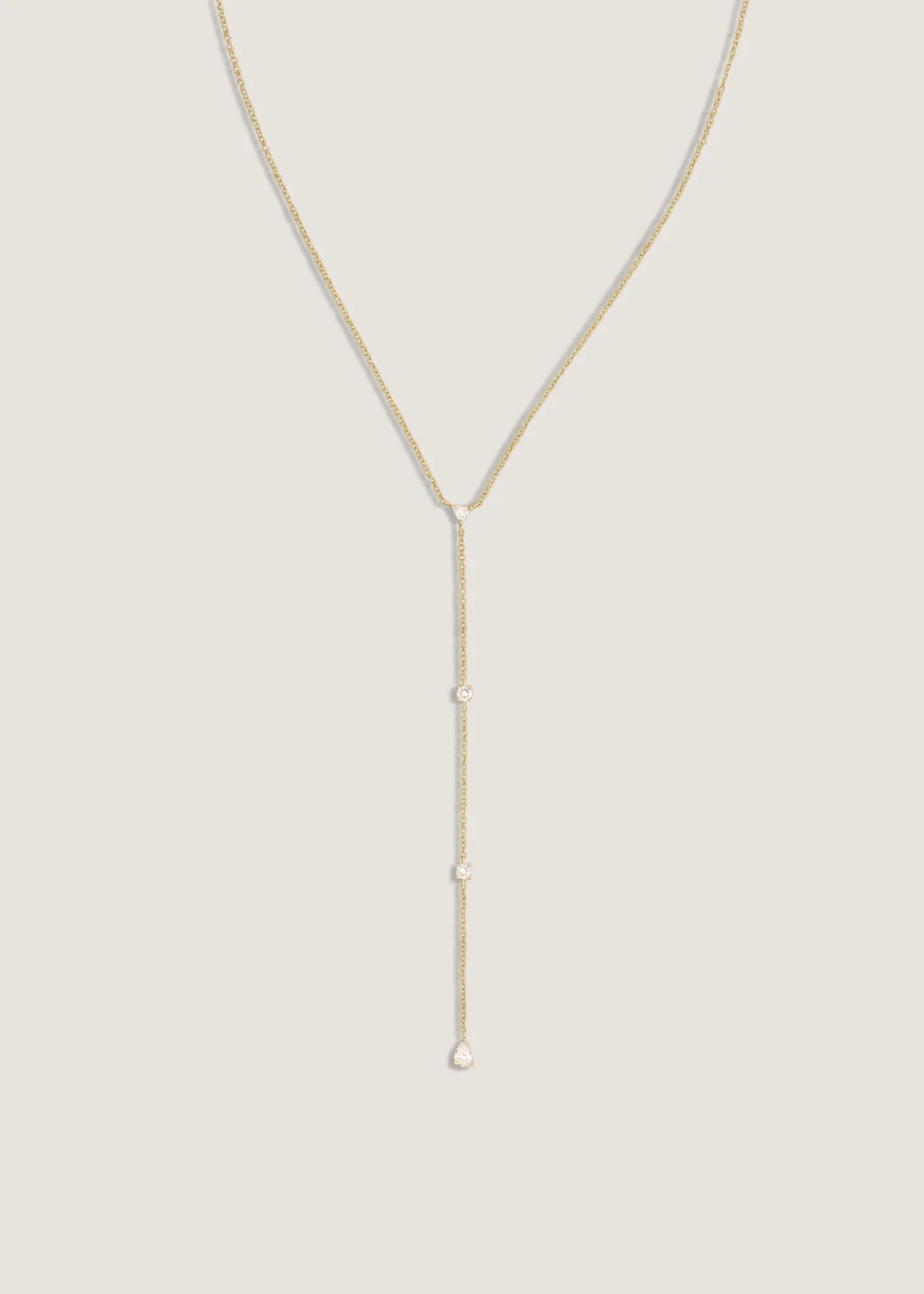 Kinn - Mixed Lariat Necklace Diamond