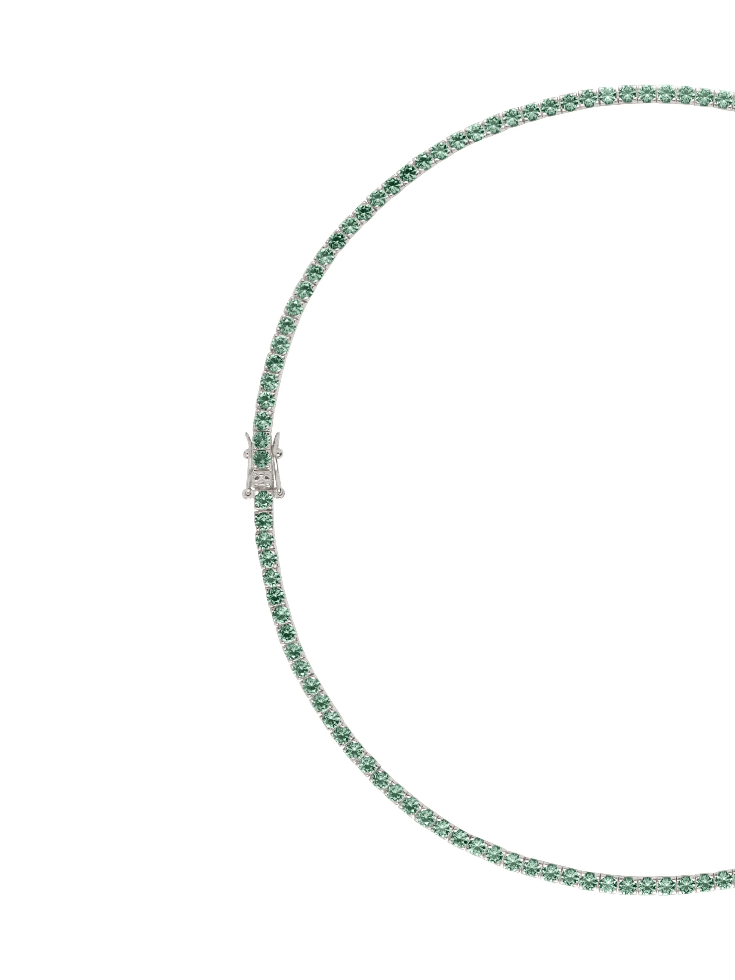 Dorsey - MOSS RIVIÈRE NECKLACE IN 3MM LAB MOSS GREEN TOURMALINE - Image 2