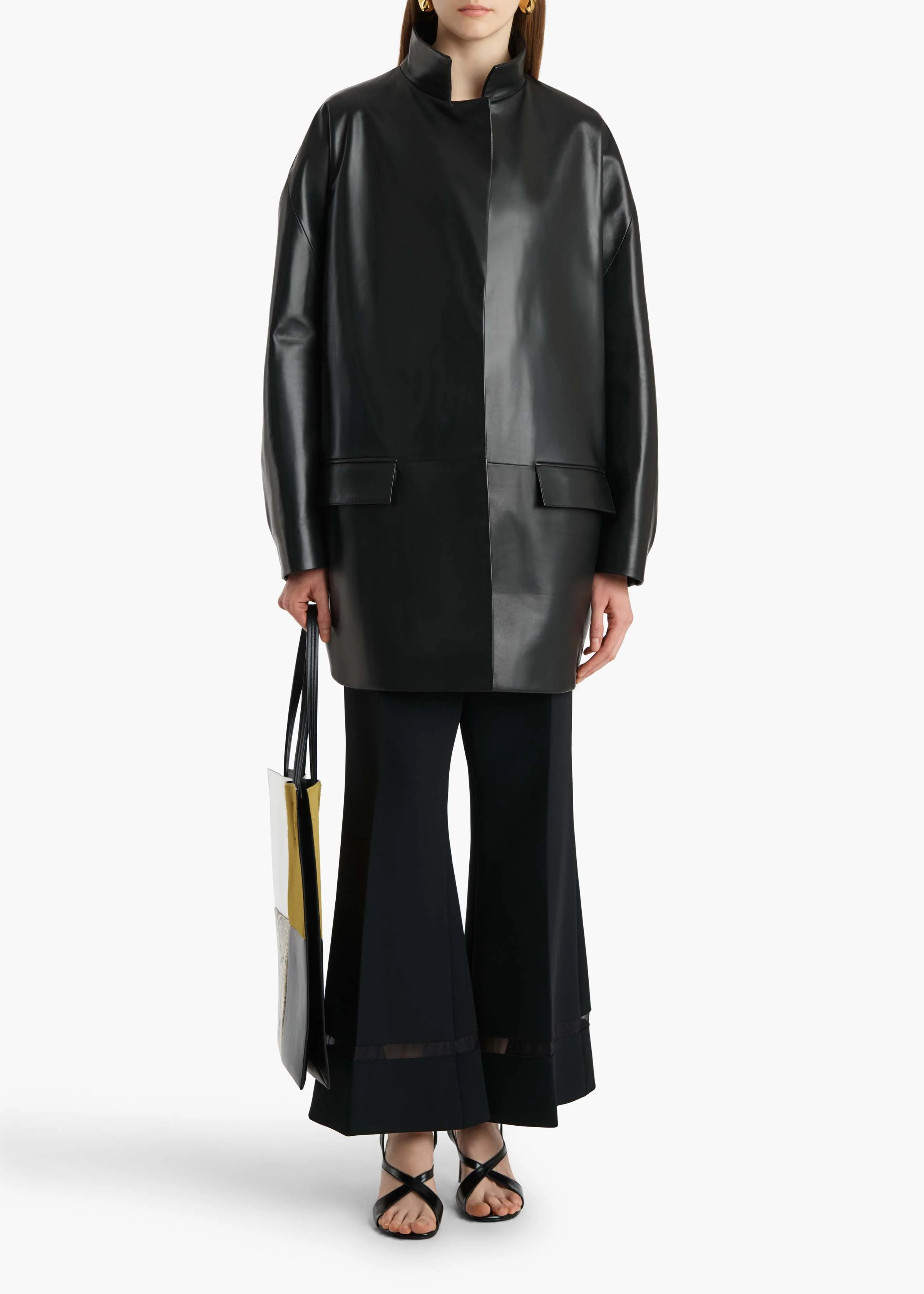 Khaite - Mura Coat in Black Leather - Image 2