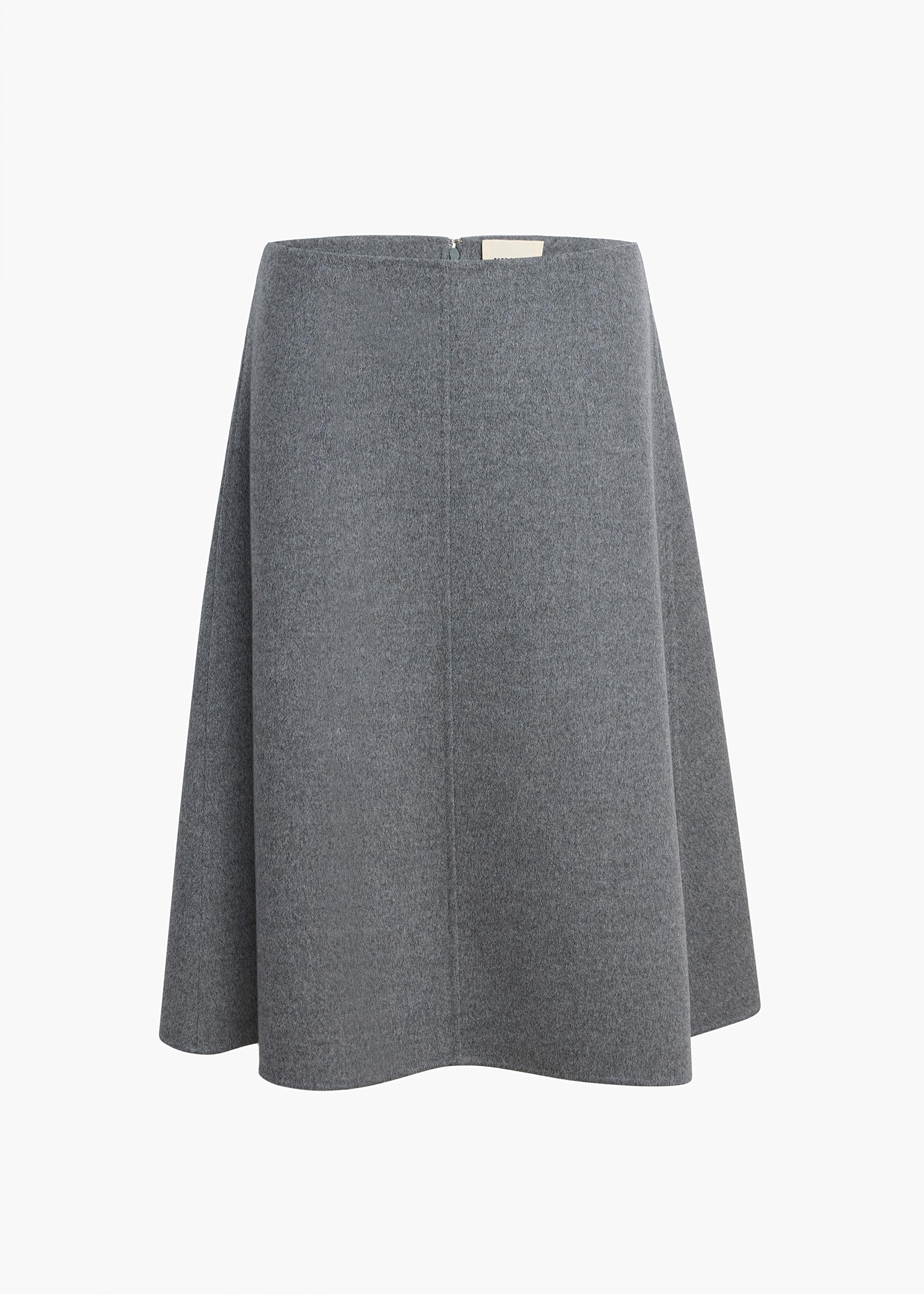 Khaite - Nania Skirt in Grey Melange - Image 8