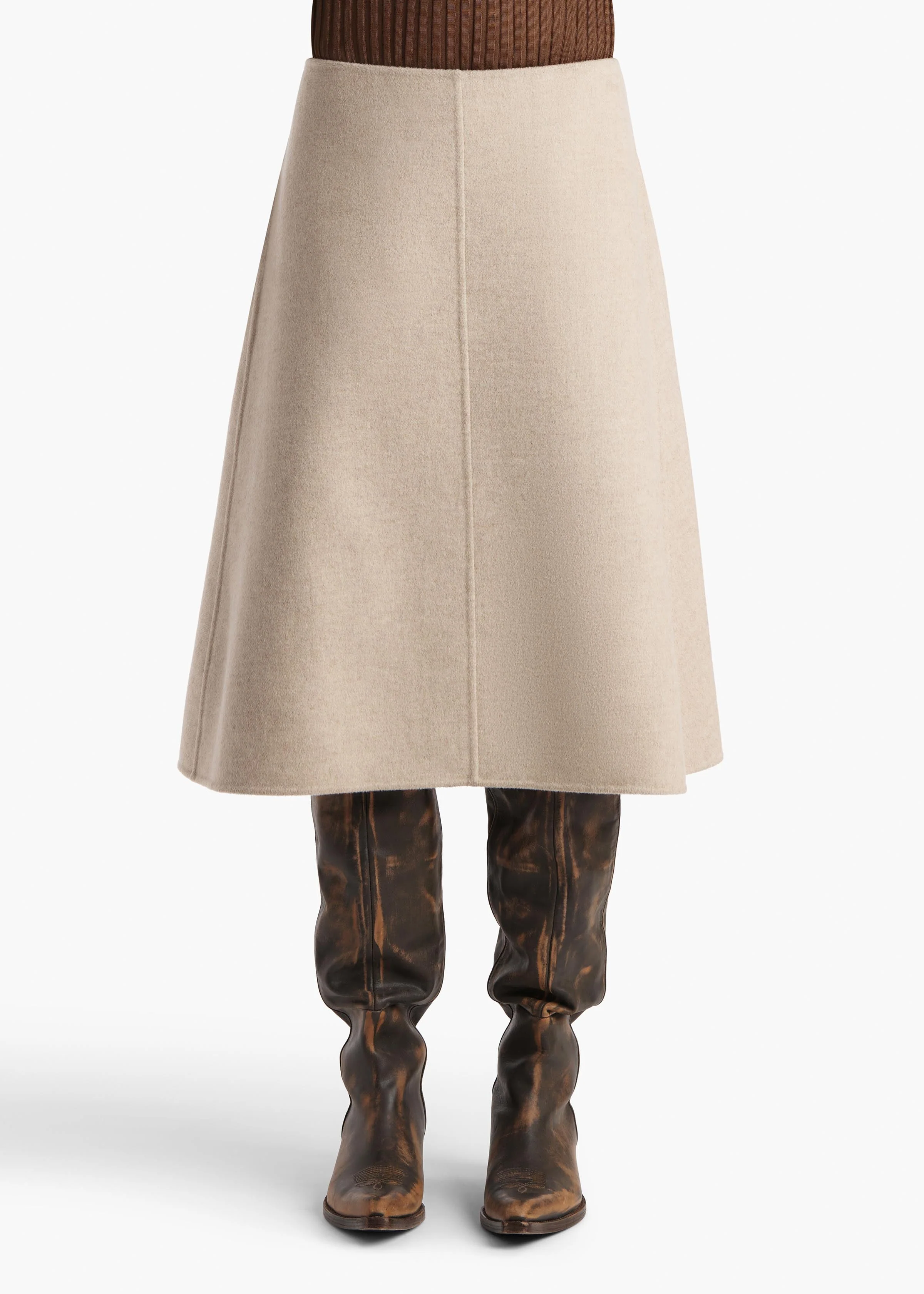 Khaite - Nania Skirt in Oatmeal - Image 10