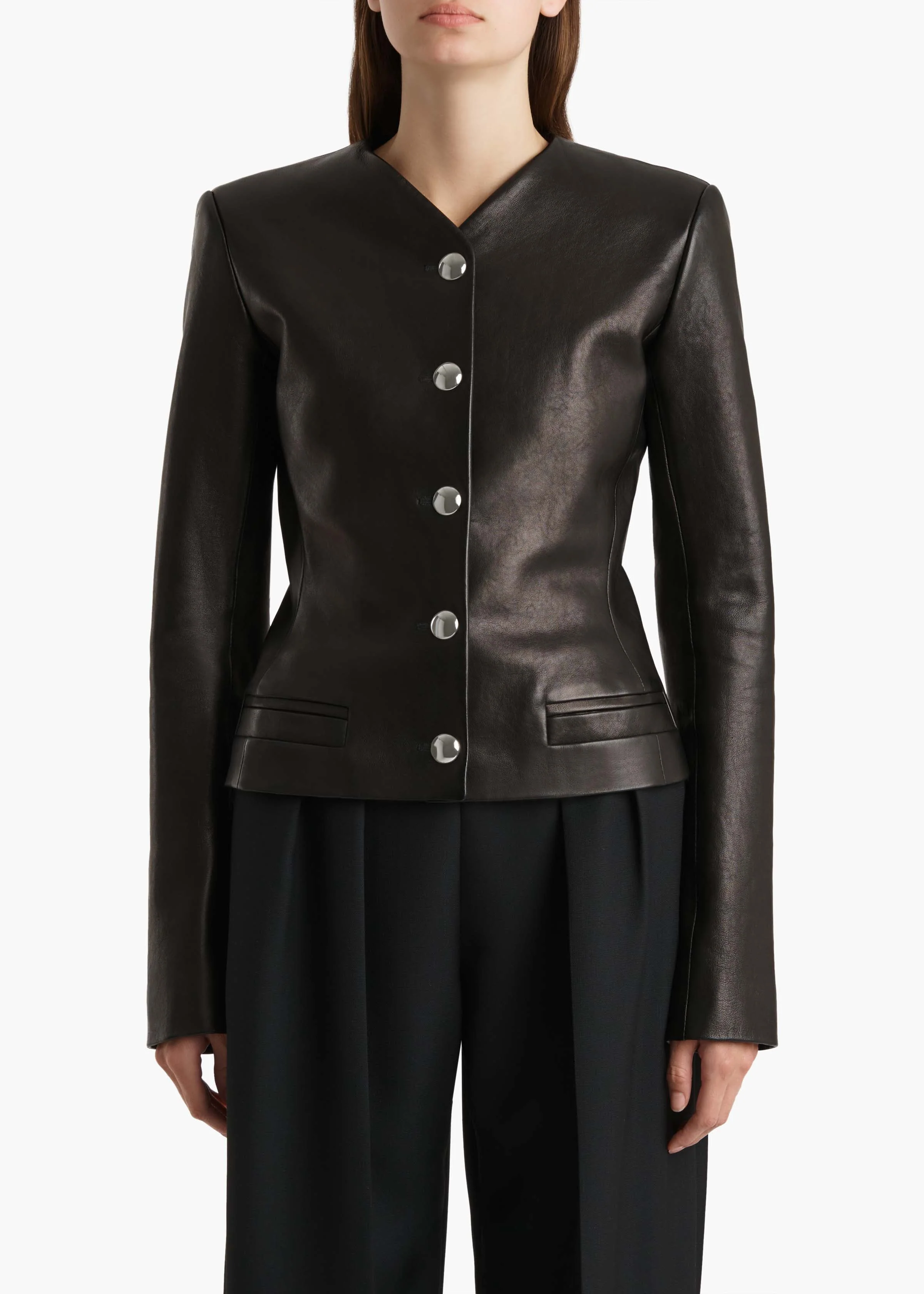 Khaite - Nara Jacket in Black Leather - Image 10