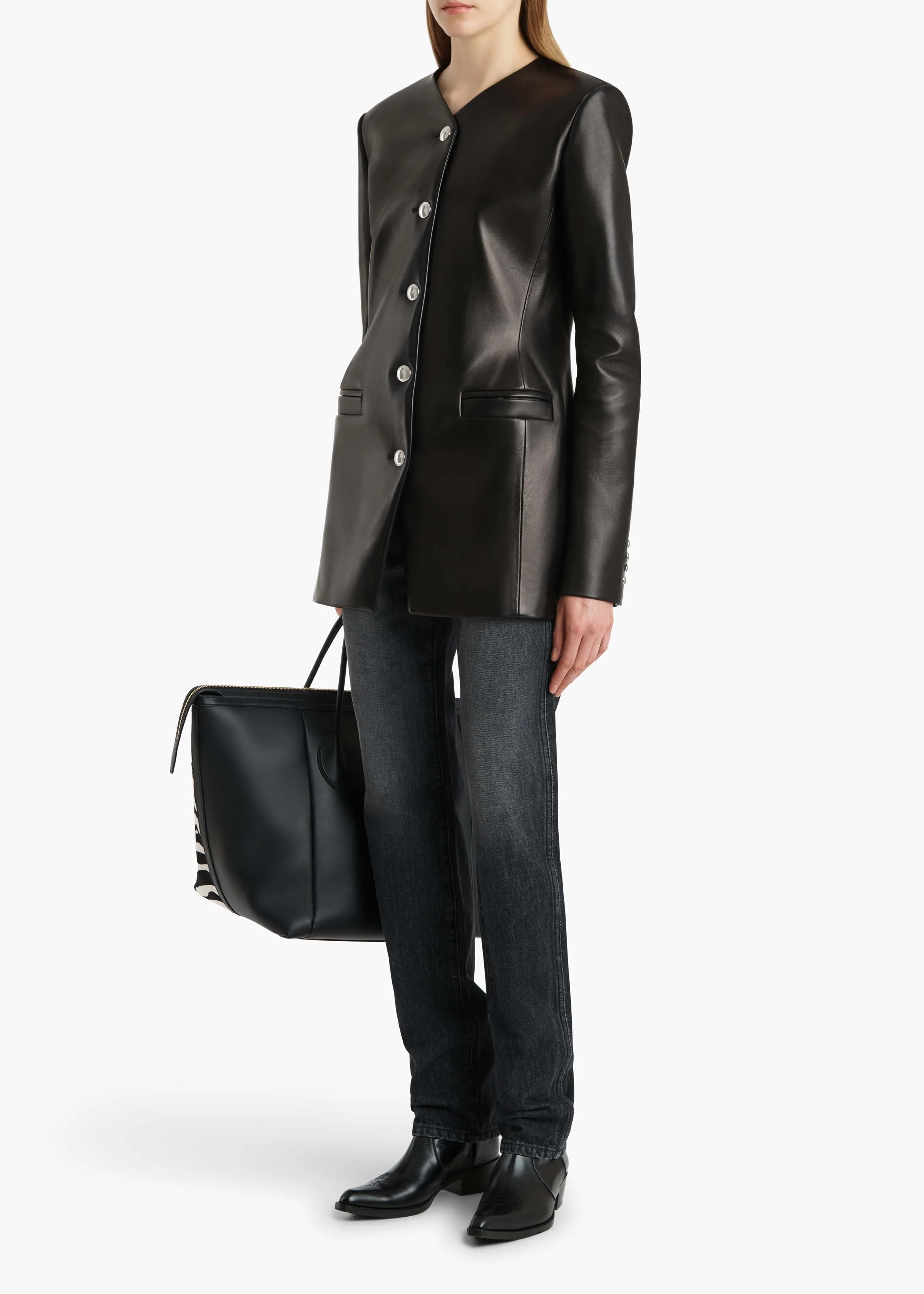 Khaite - Naran Jacket in Black Leather - Image 10