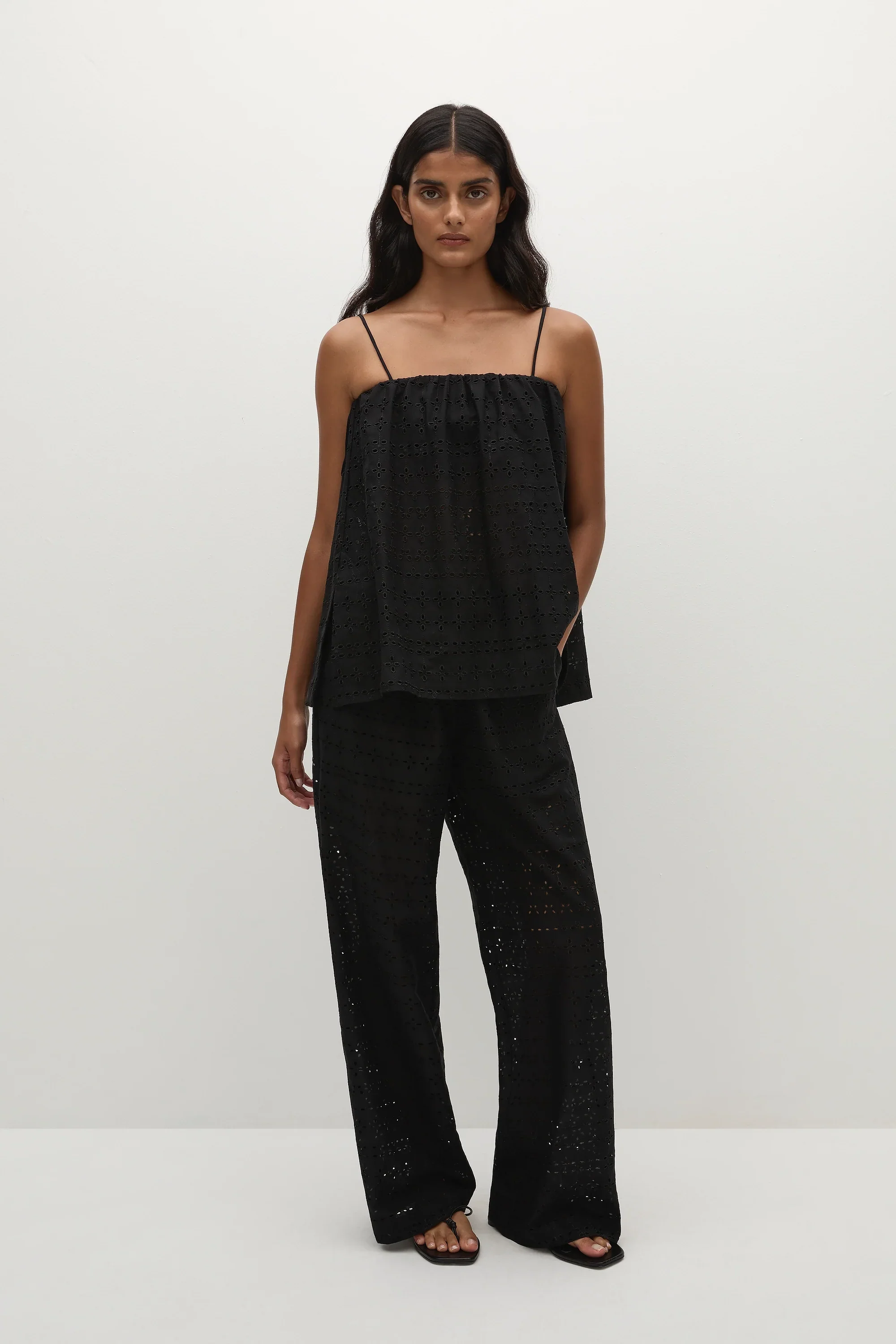Faithfull - Navia Top Agnes Broderie Anglaise Black - Final Sale