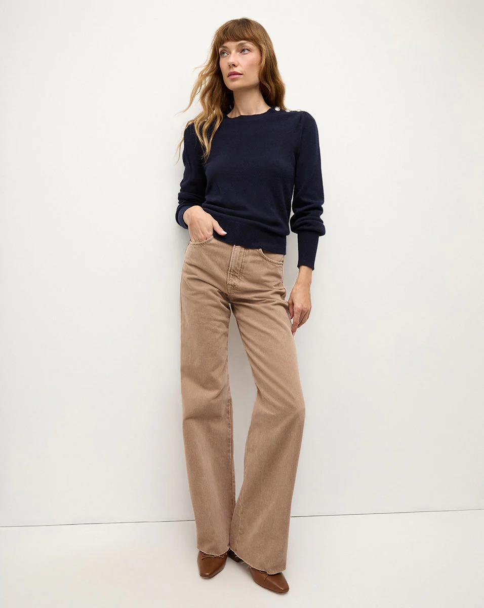 Veronica Beard - Nelia Cashmere Pullover | Button Accent - Image 2