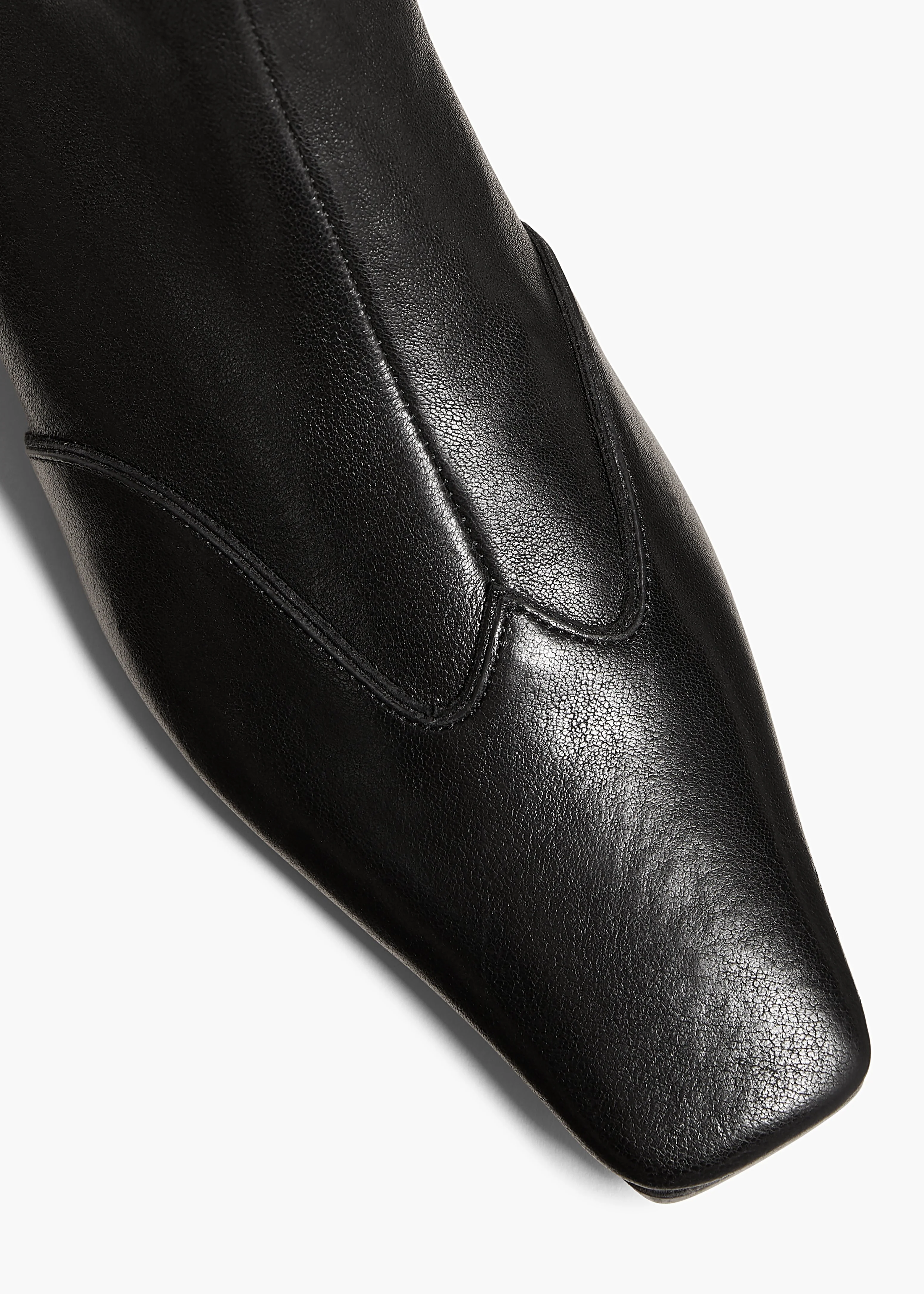 Khaite - Nevada Stretch Low Boot in Black Nappa Leather - Image 10