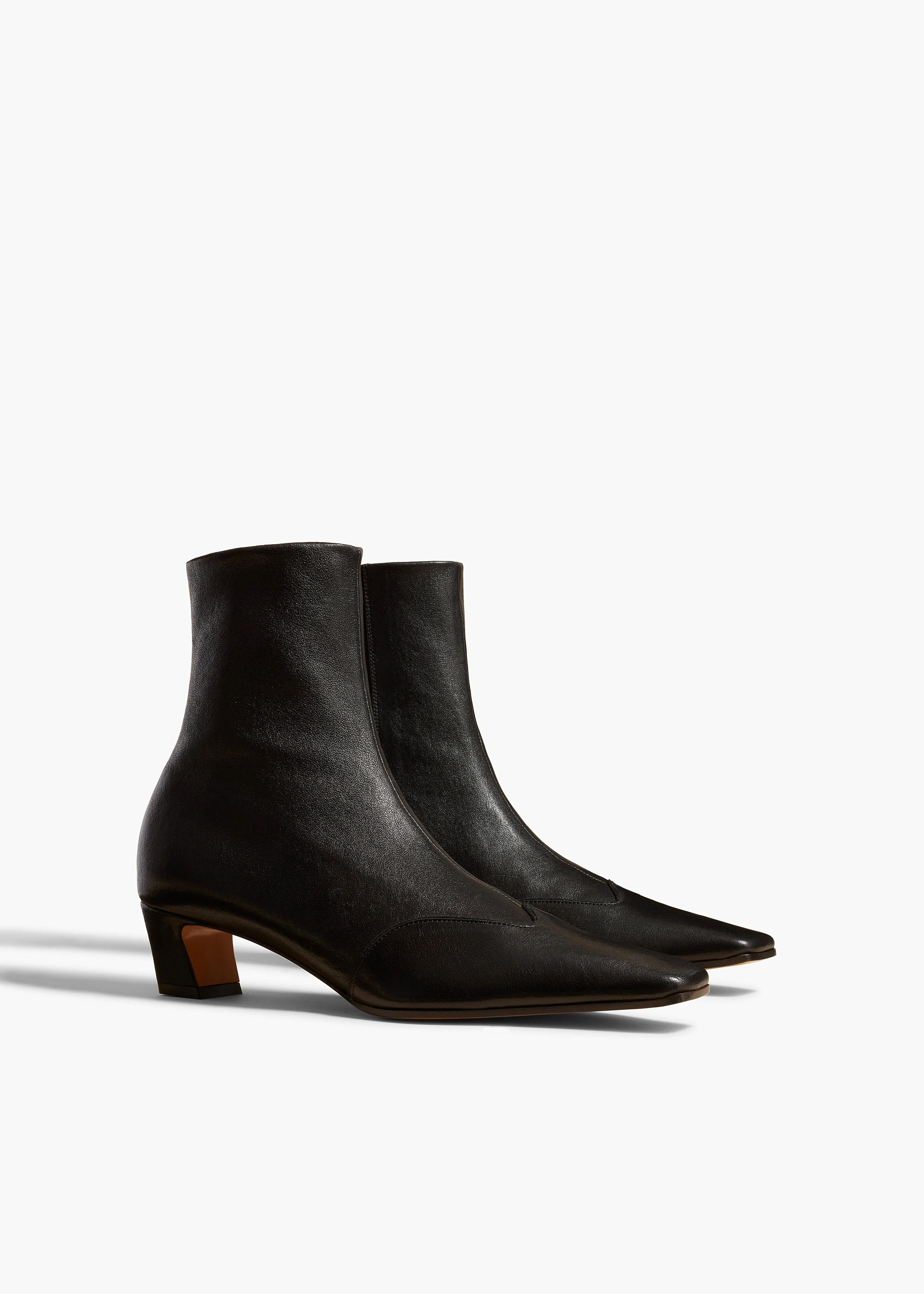 Khaite - Nevada Stretch Low Boot in Black Nappa Leather - Image 8