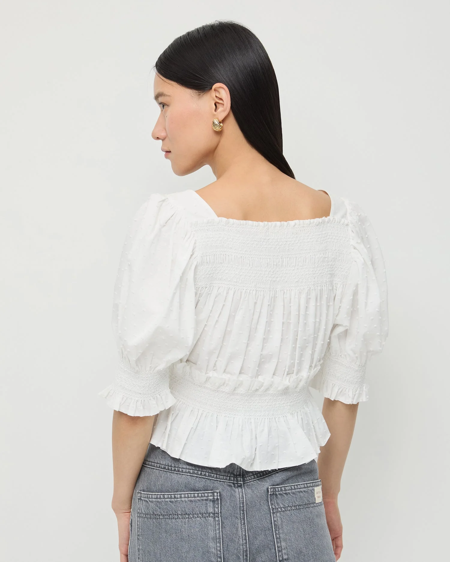 Loeffler Randall - Nicola Smocked Blouse - Image 3