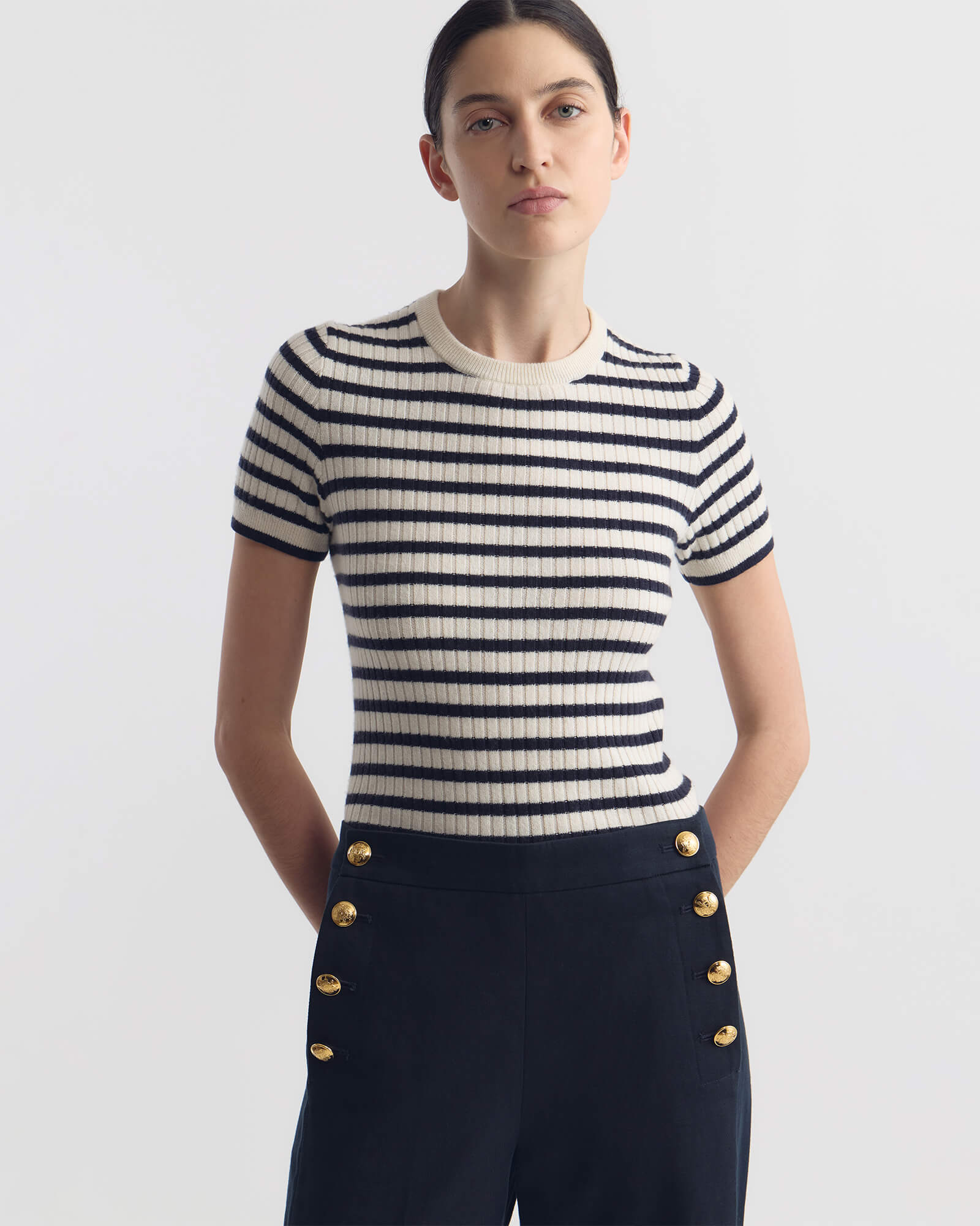 Nili Lotan - ALITA STRIPE CASHMERE SWEATER - Image 2