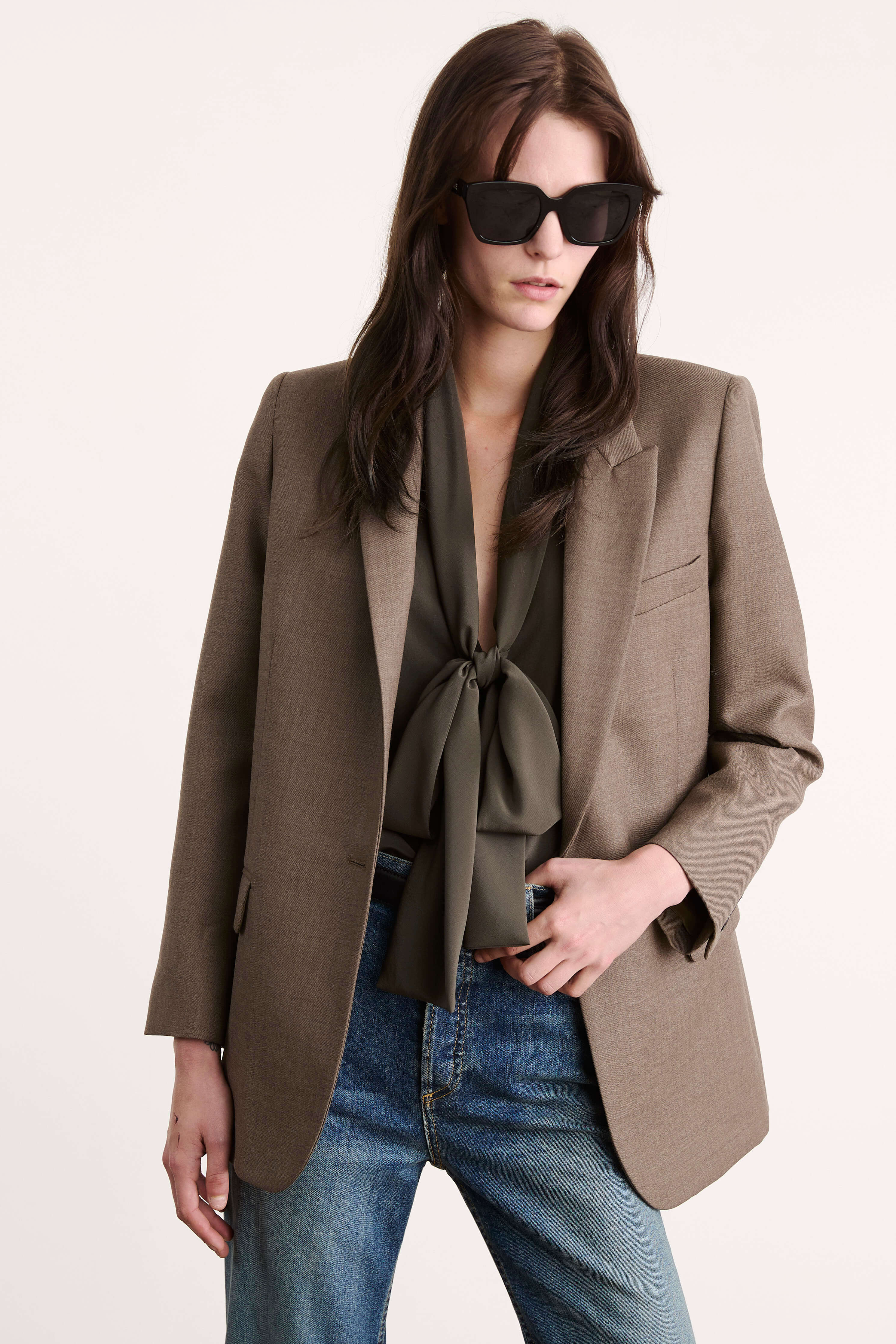 Nili Lotan - ANGELIQUE TIE NECK BLOUSE