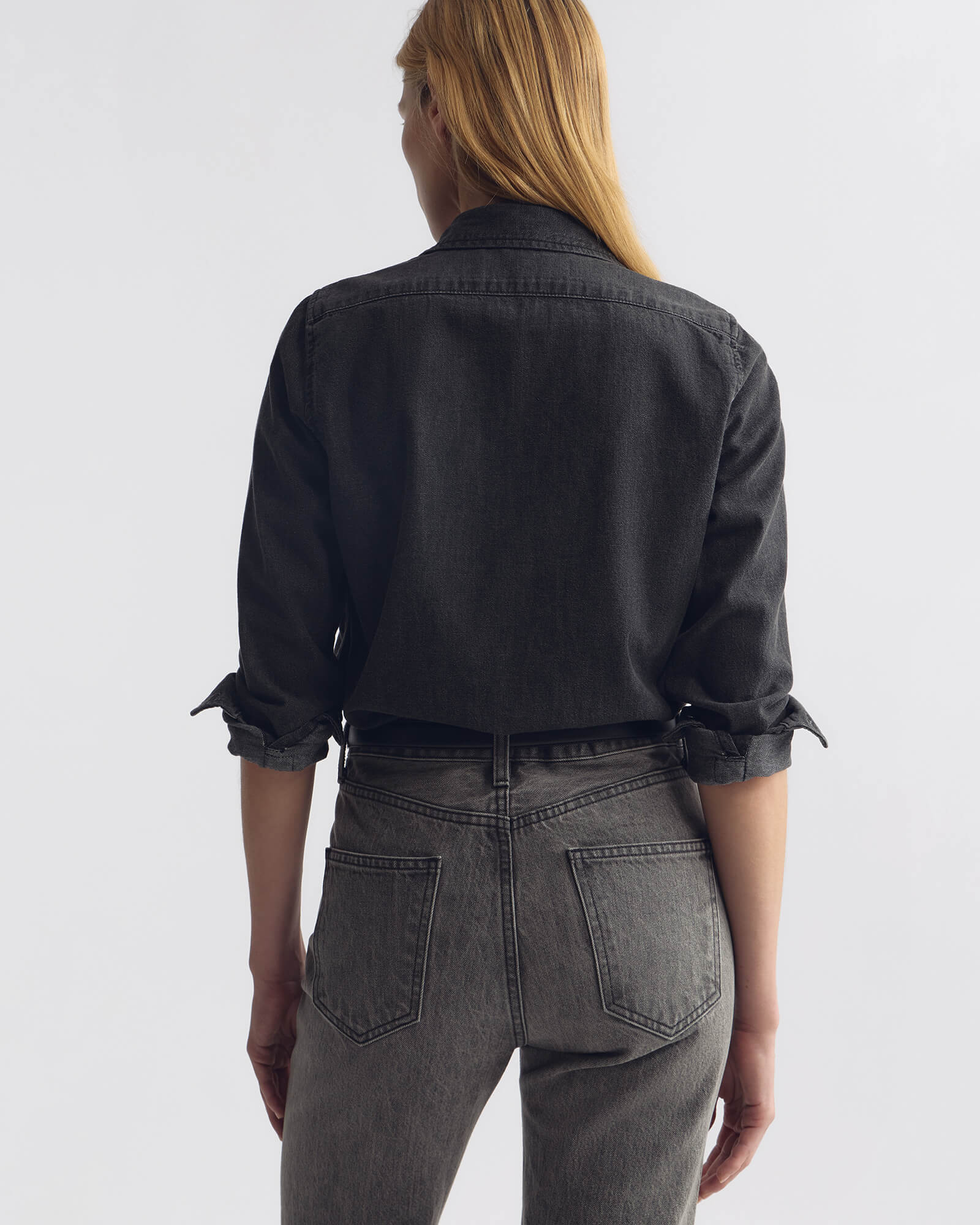 Nili Lotan - EMILIE DENIM RUFFLE SHIRT - Image 4