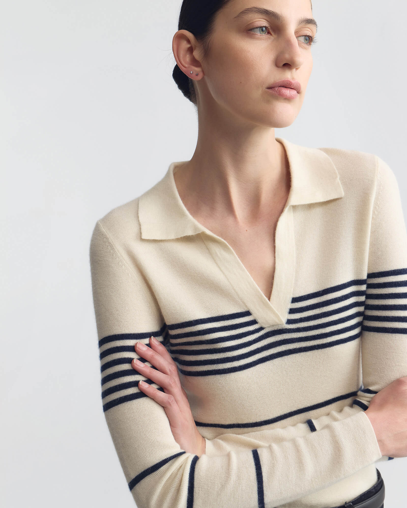 Nili Lotan - LUCILLE STRIPE CASHMERE POLO - Image 3