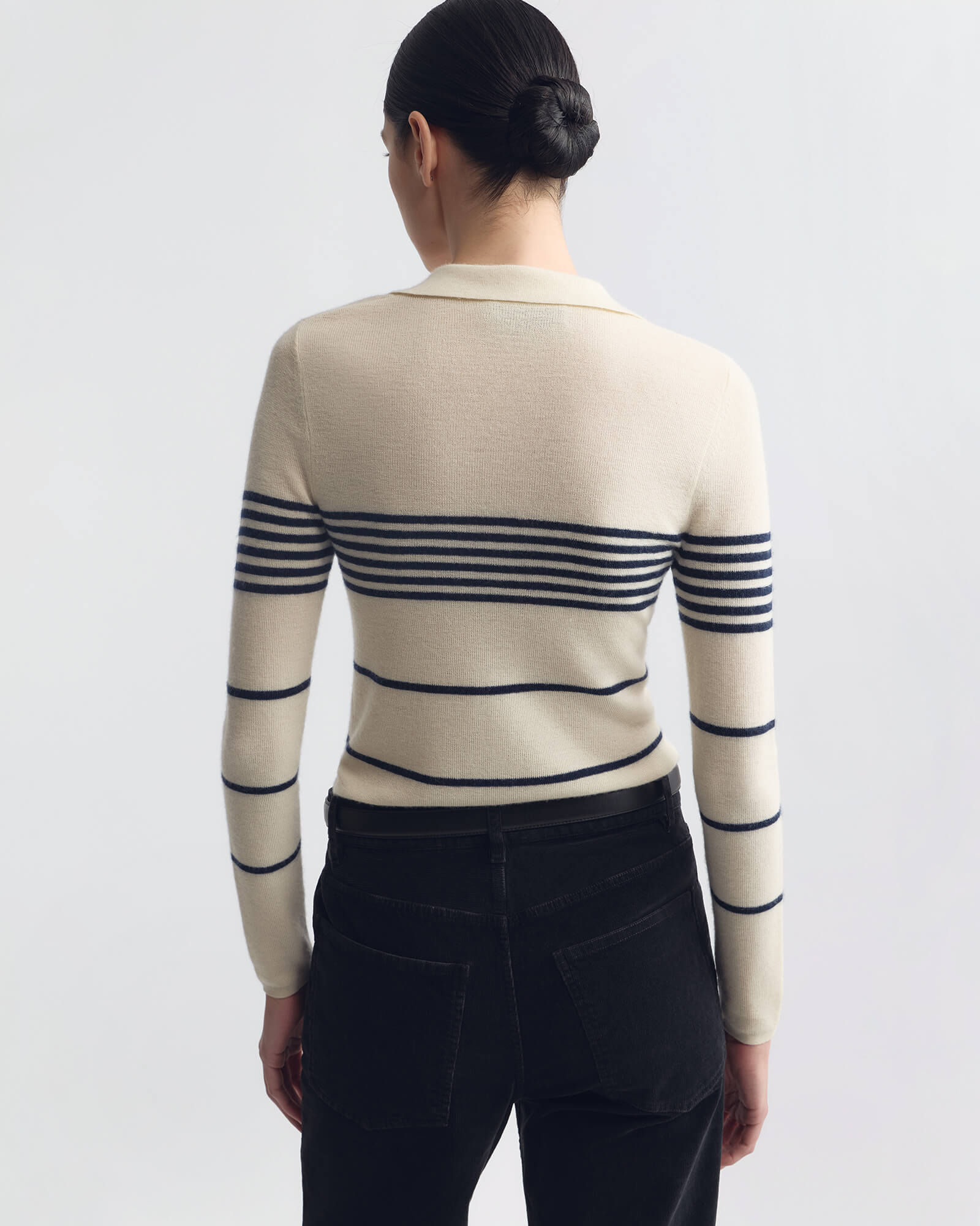 Nili Lotan - LUCILLE STRIPE CASHMERE POLO - Image 4