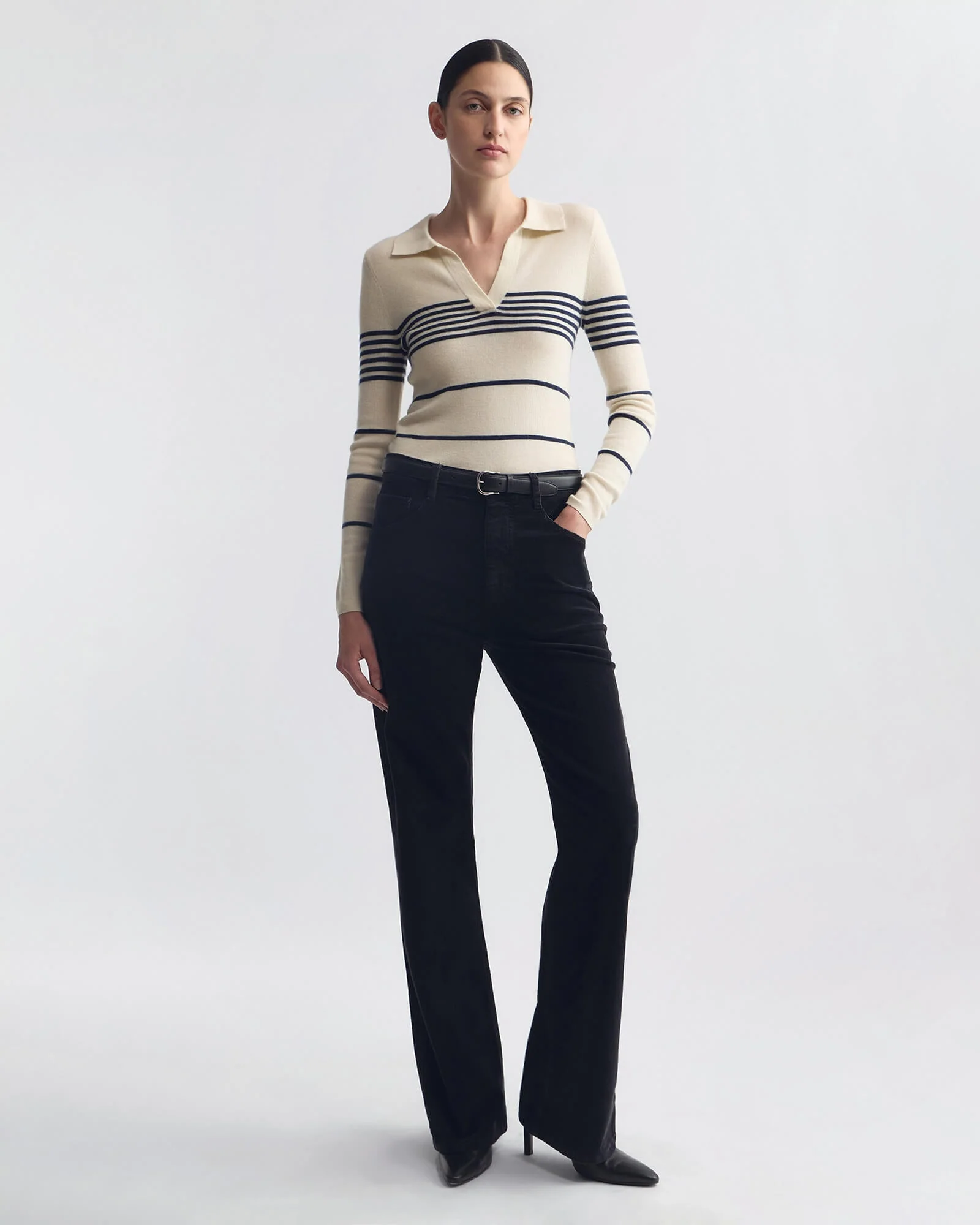 Nili Lotan - LUCILLE STRIPE CASHMERE POLO - Image 5
