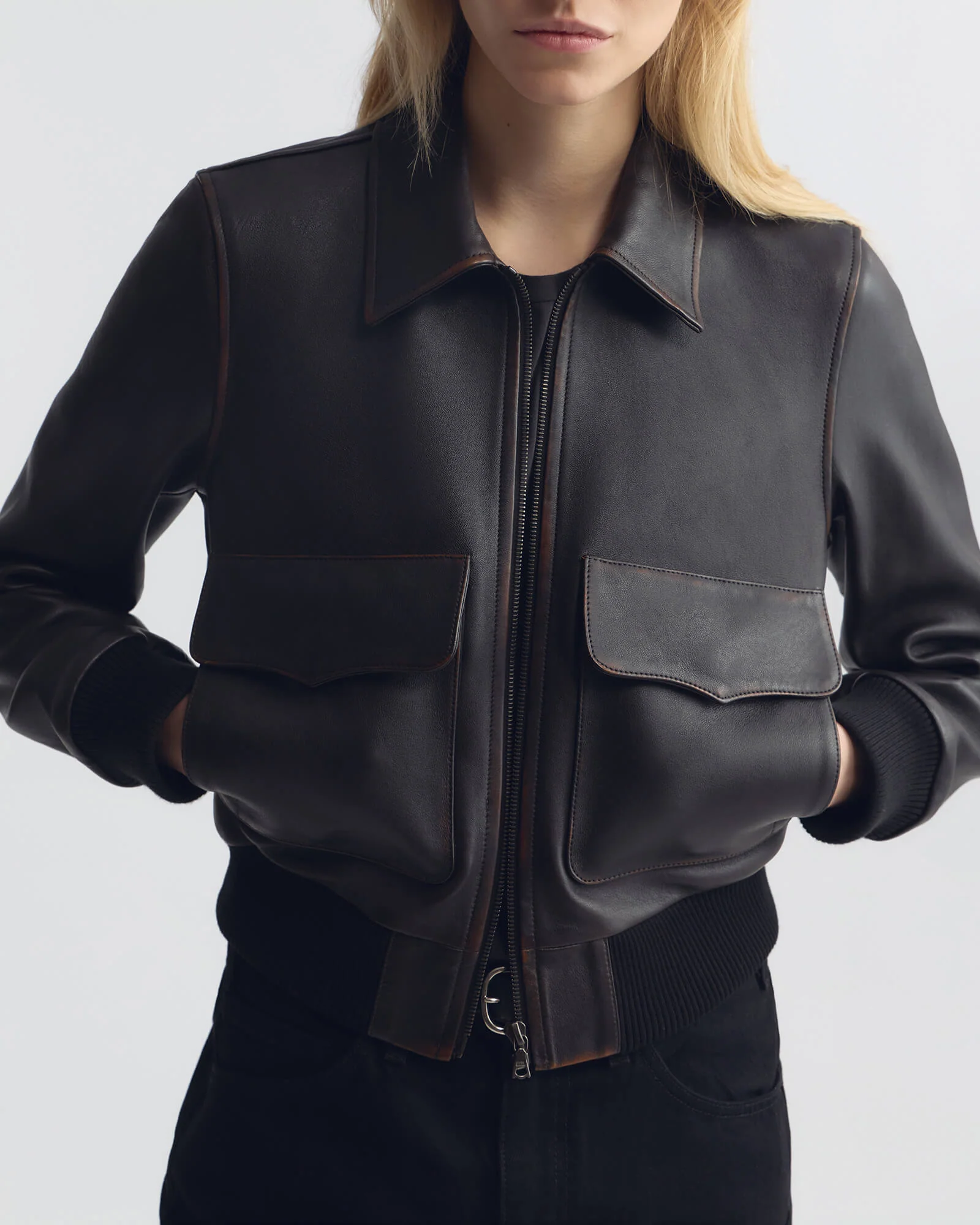 Nili Lotan - REDLEY LEATHER BOMBER JACKET - Image 3