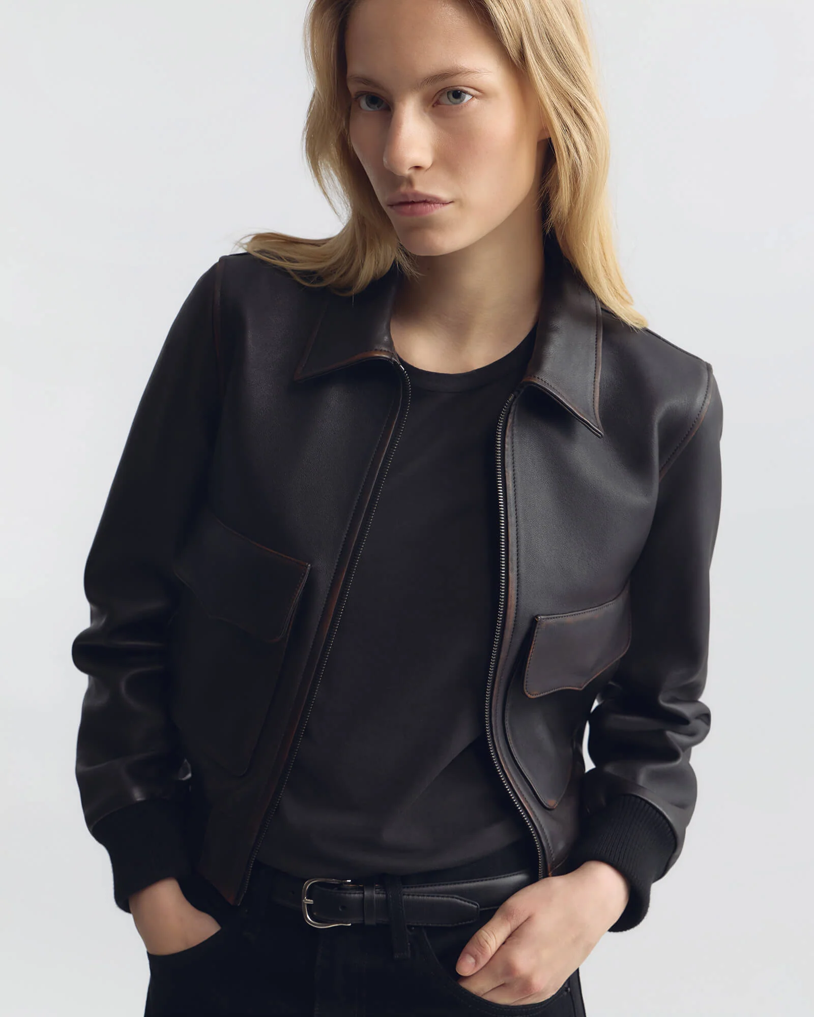 Nili Lotan - REDLEY LEATHER BOMBER JACKET - Image 4