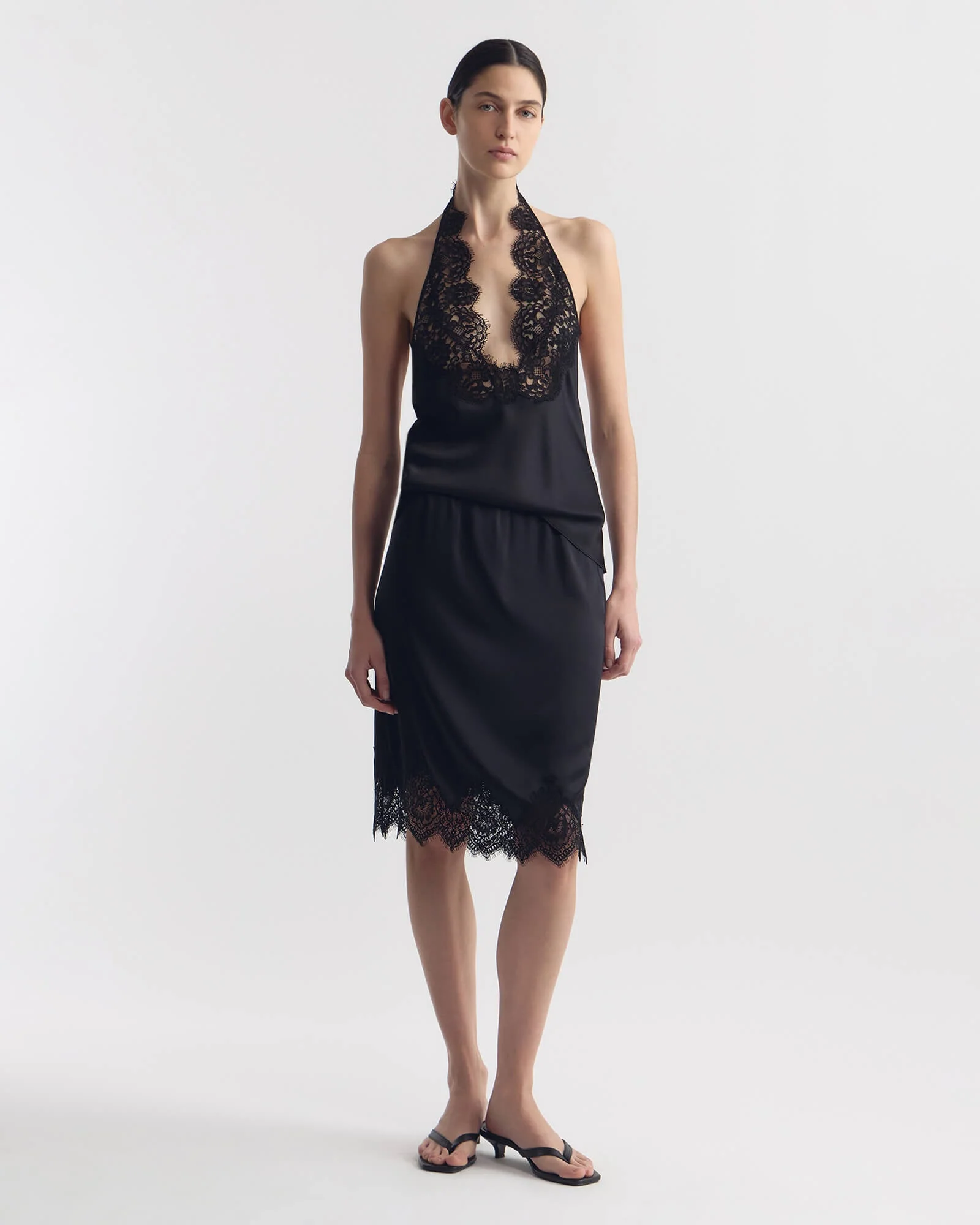 Nili Lotan - TEO LACE HALTERNECK SILK TOP - Image 6