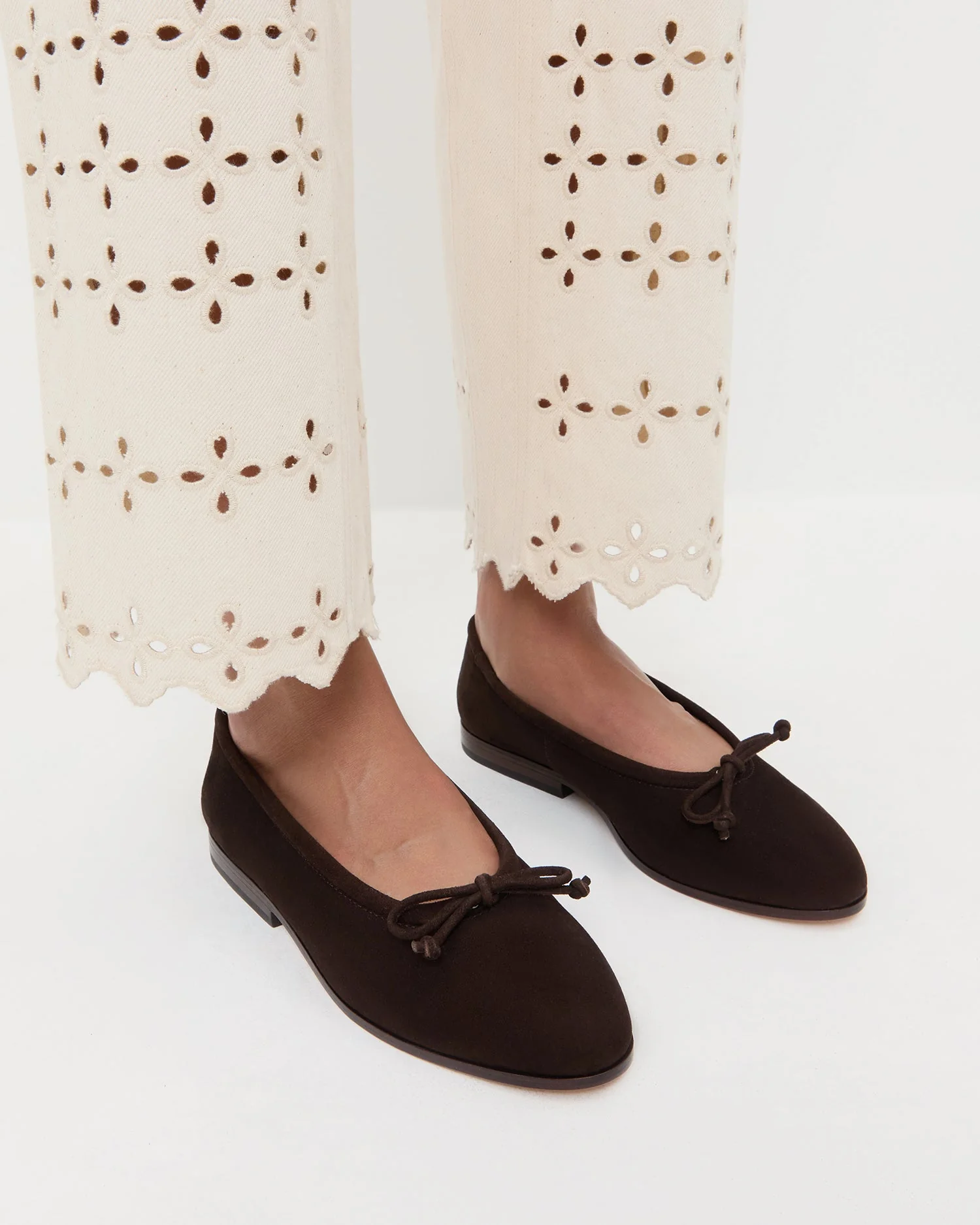 Loeffler Randall - Noelle Brown Suede Ballet Flat - Image 2