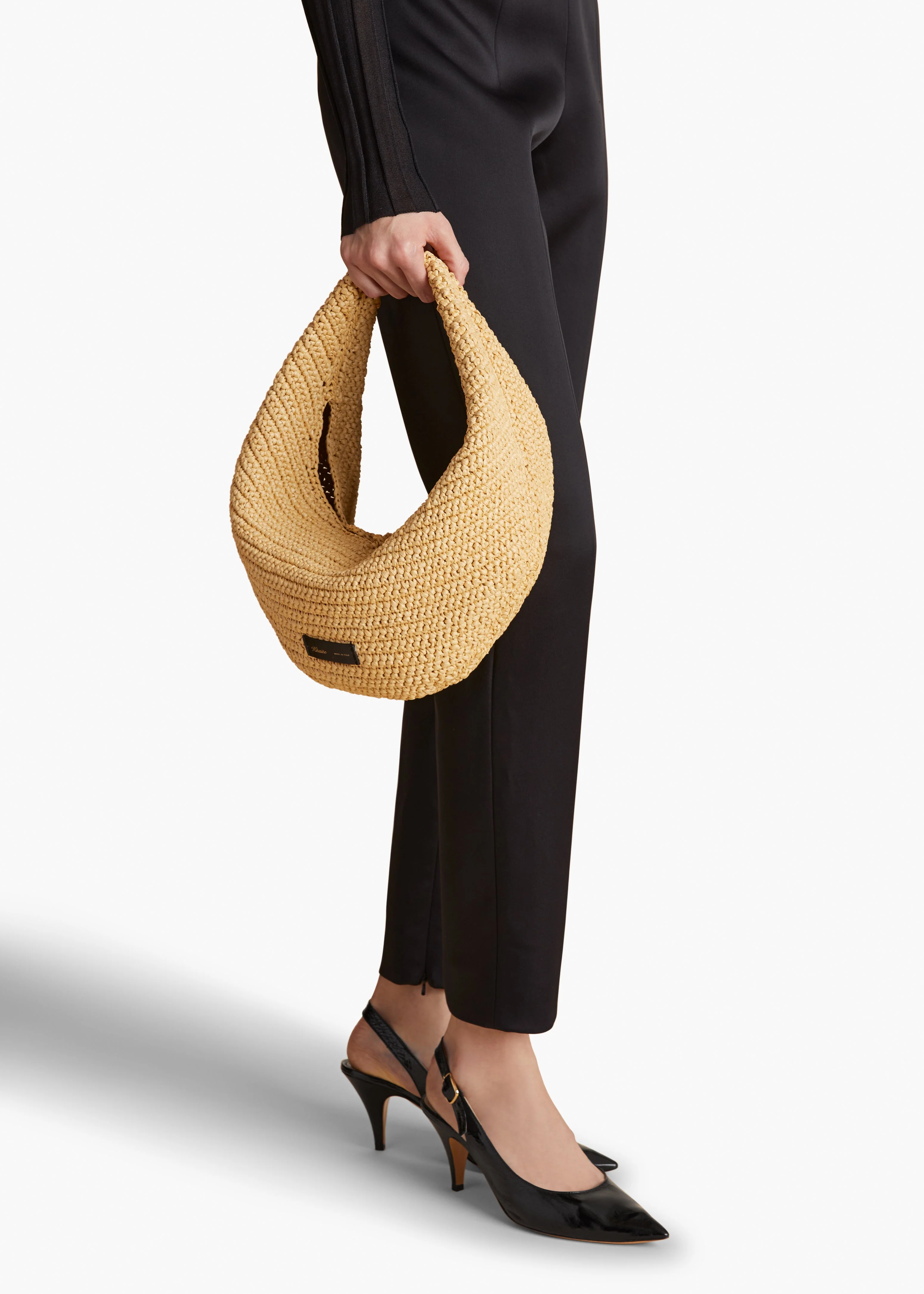 Khaite - Medium Olivia Hobo in Natural Raffia - Image 9