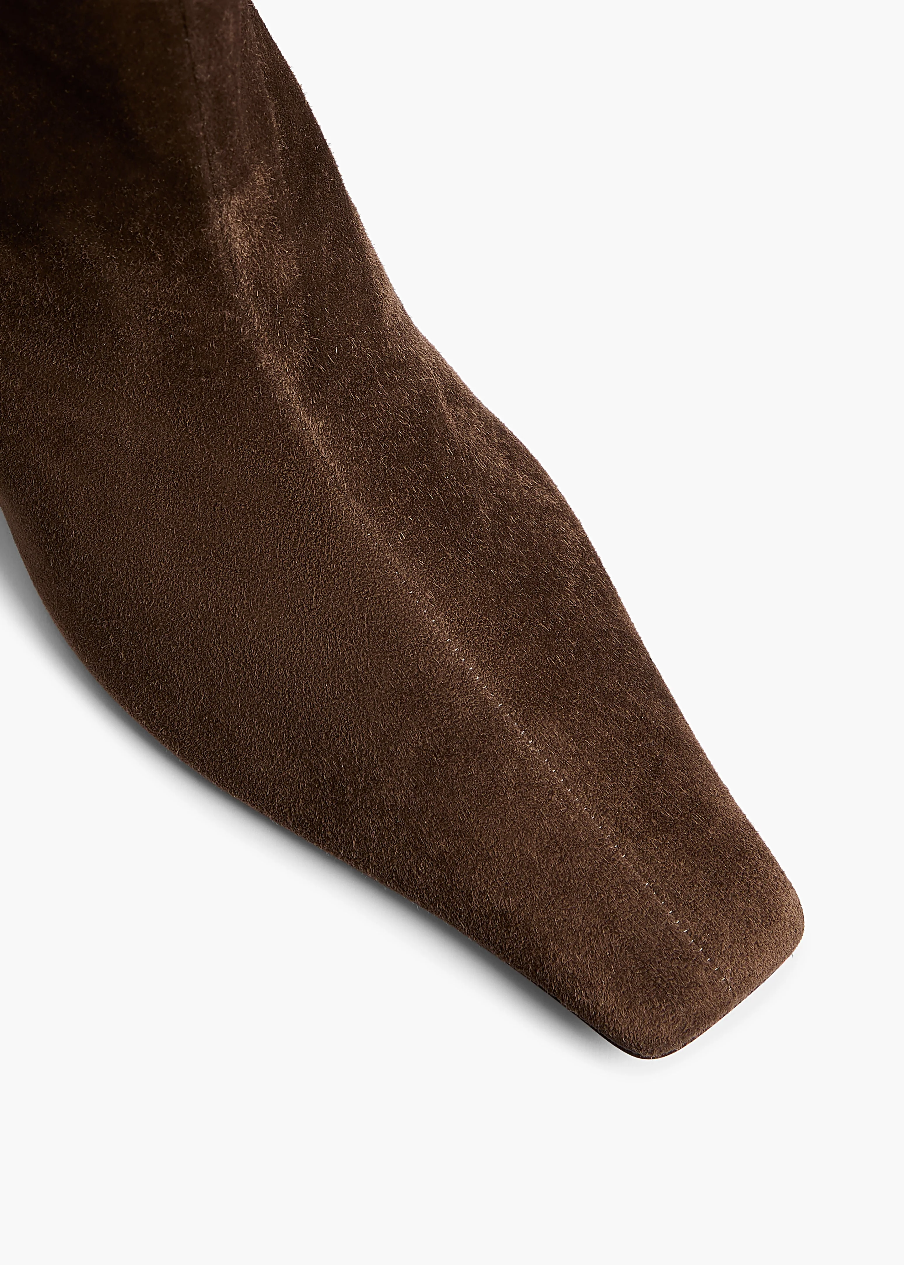 Khaite - Ona Ankle Boot in Ebano Suede - Image 4