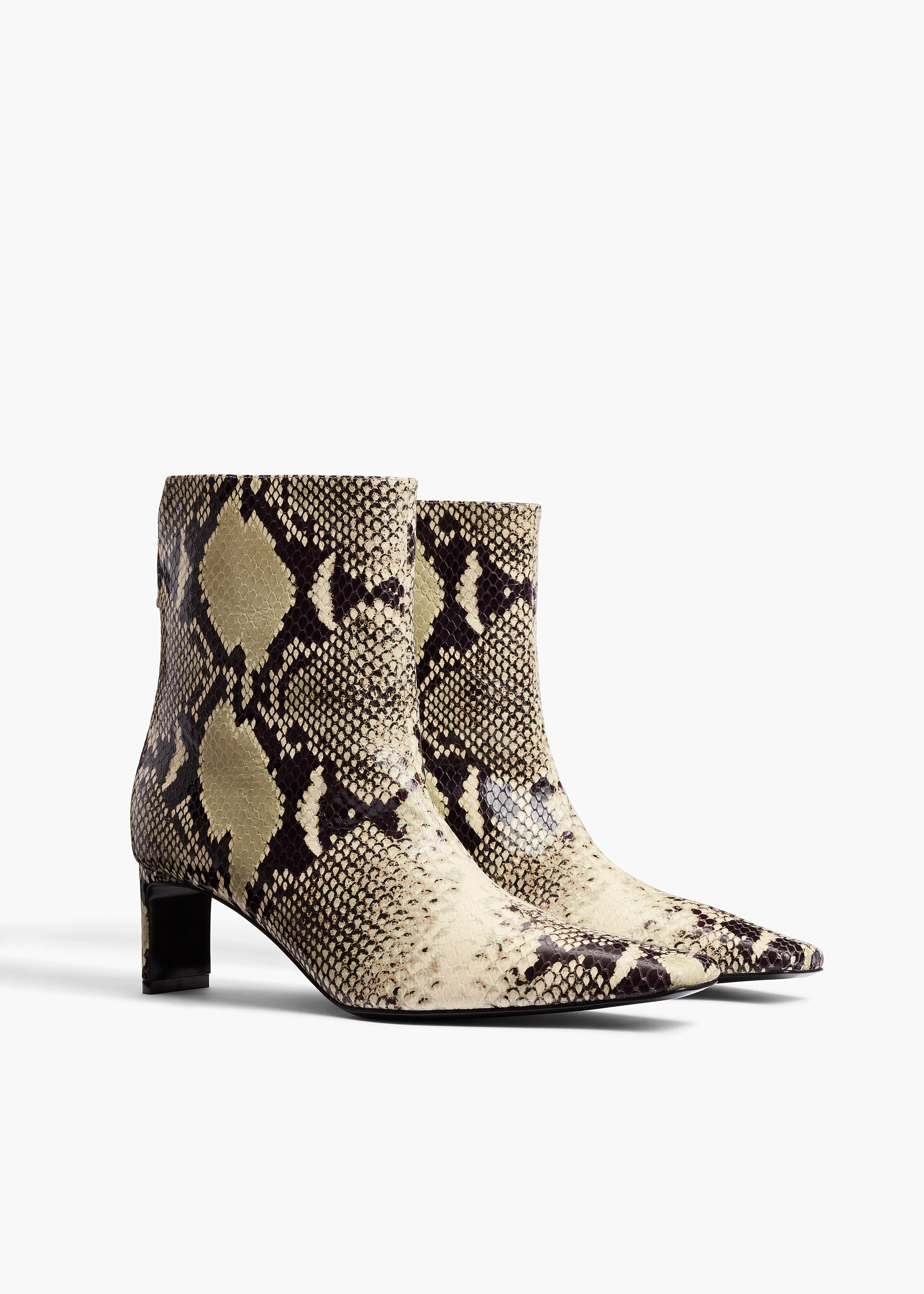 Khaite - Ona Ankle Boot in Natural Python - Embossed Leather - Image 2