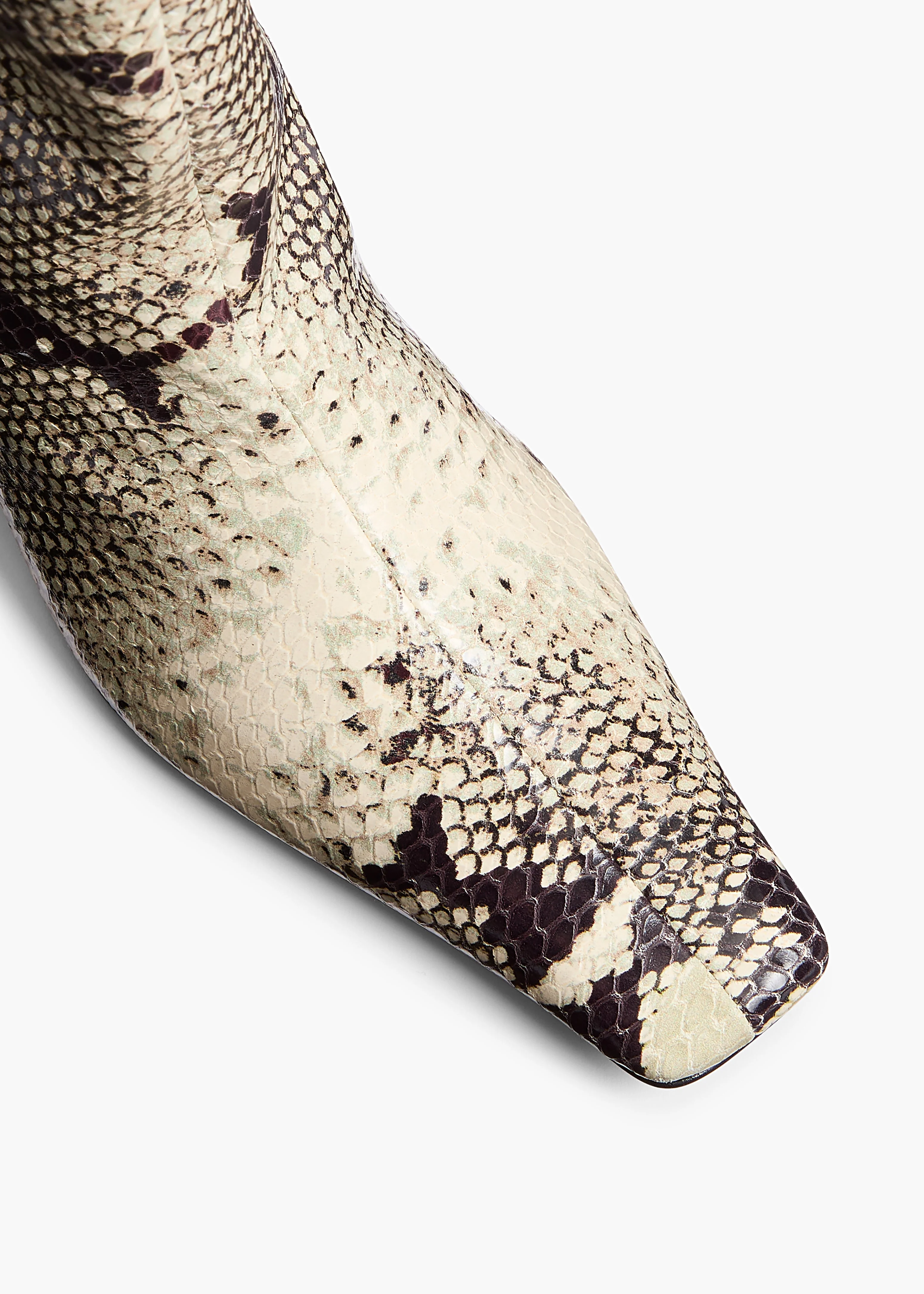 Khaite - Ona Ankle Boot in Natural Python - Embossed Leather - Image 4