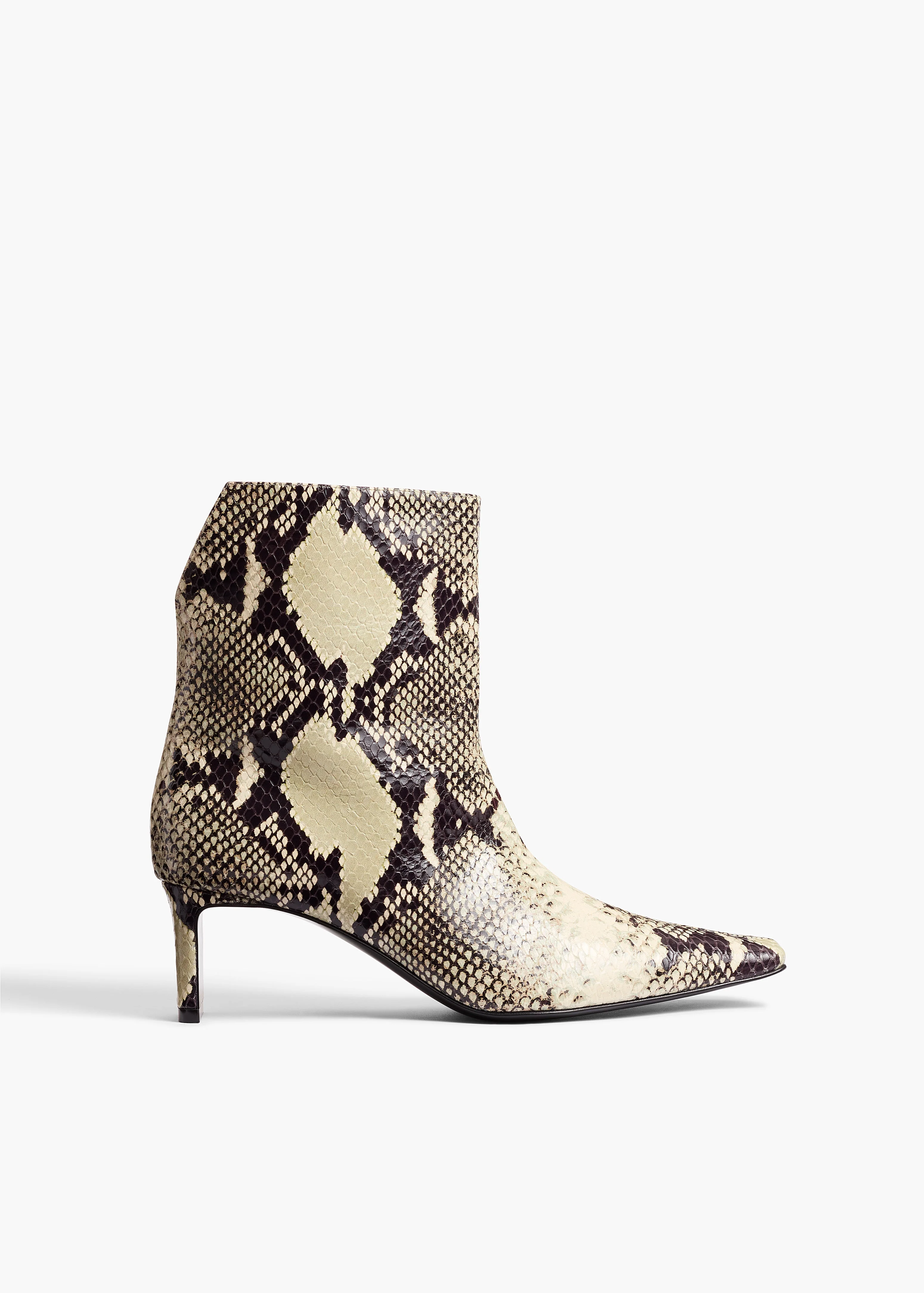 Khaite - Ona Ankle Boot in Natural Python - Embossed Leather - Image 7