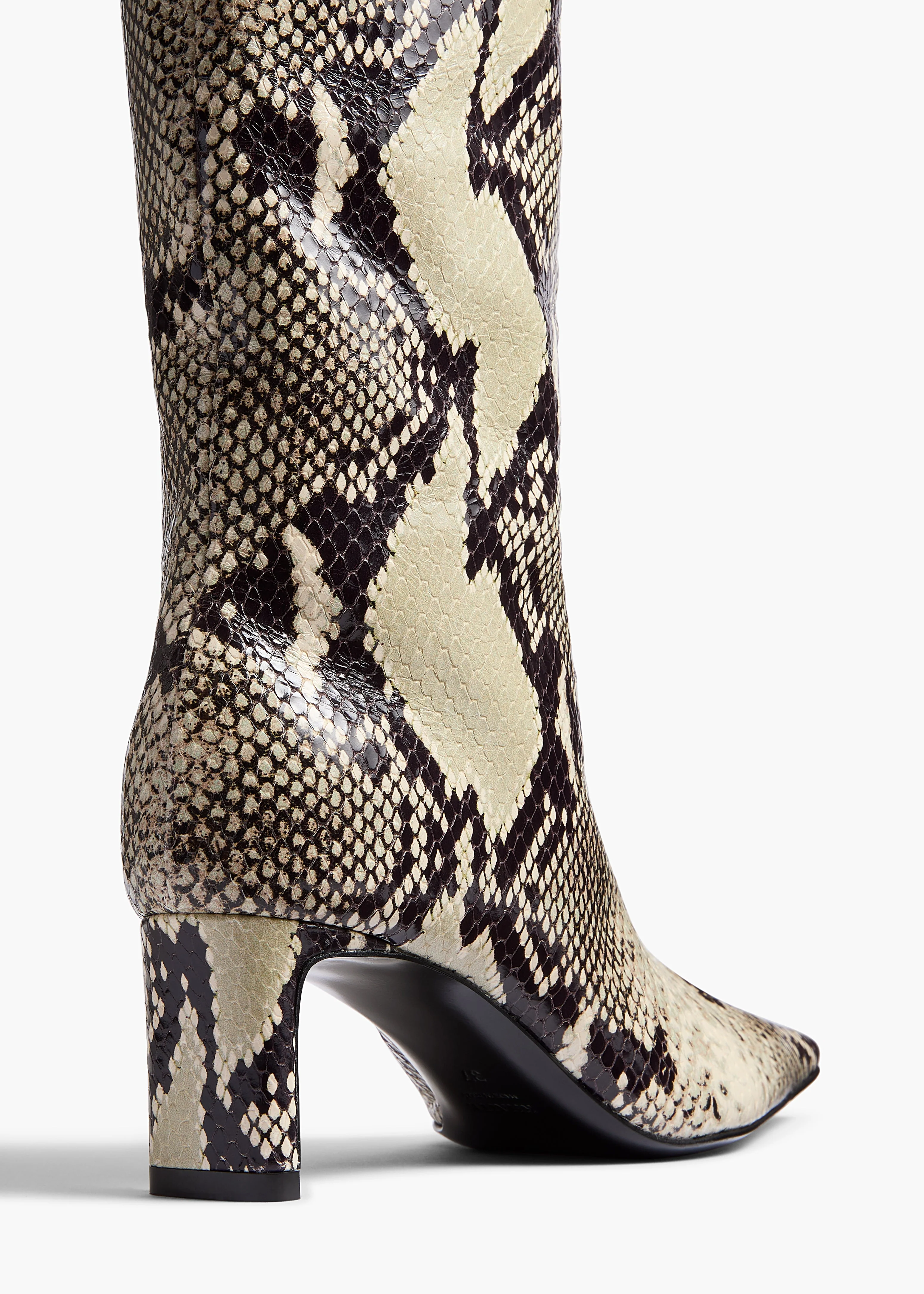 Khaite - Ona Knee - High Boot in Natural Python - Embossed Leather - Image 9