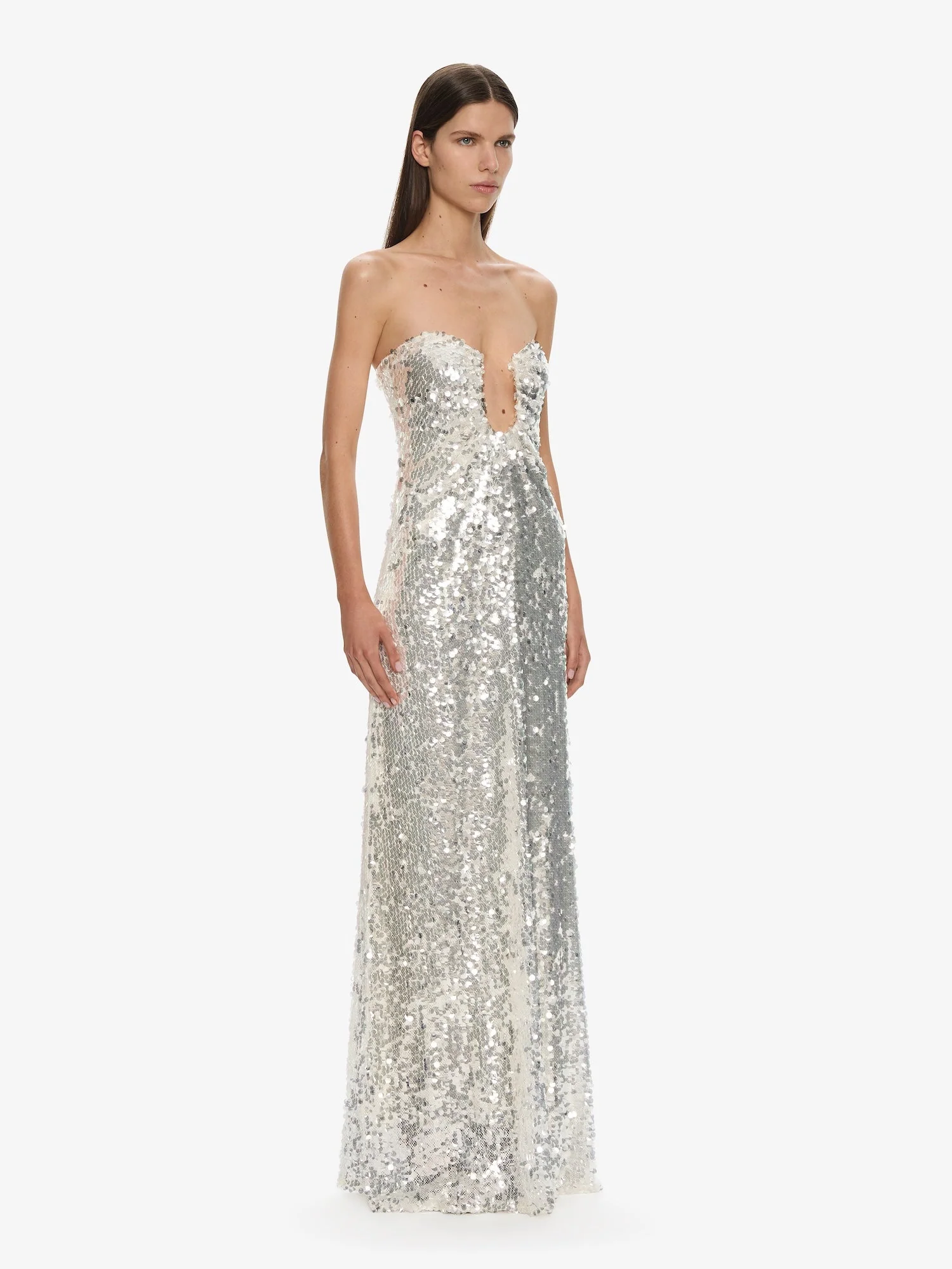 Christopher Esber - Opaline Arced Palm Strapless Dress - Image 3