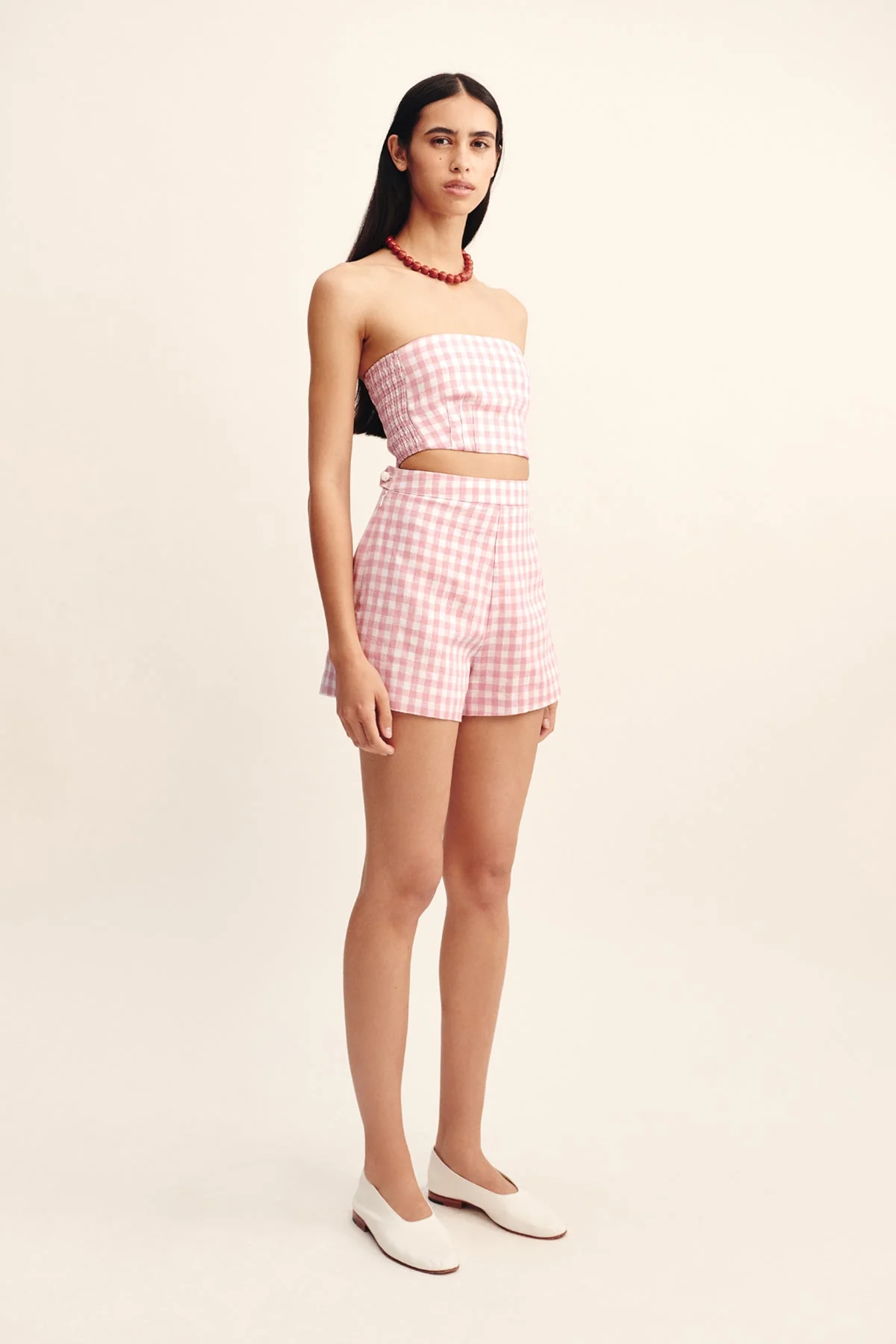 Posse - PAIGE BANDEAU - PINK GINGHAM - Image 3