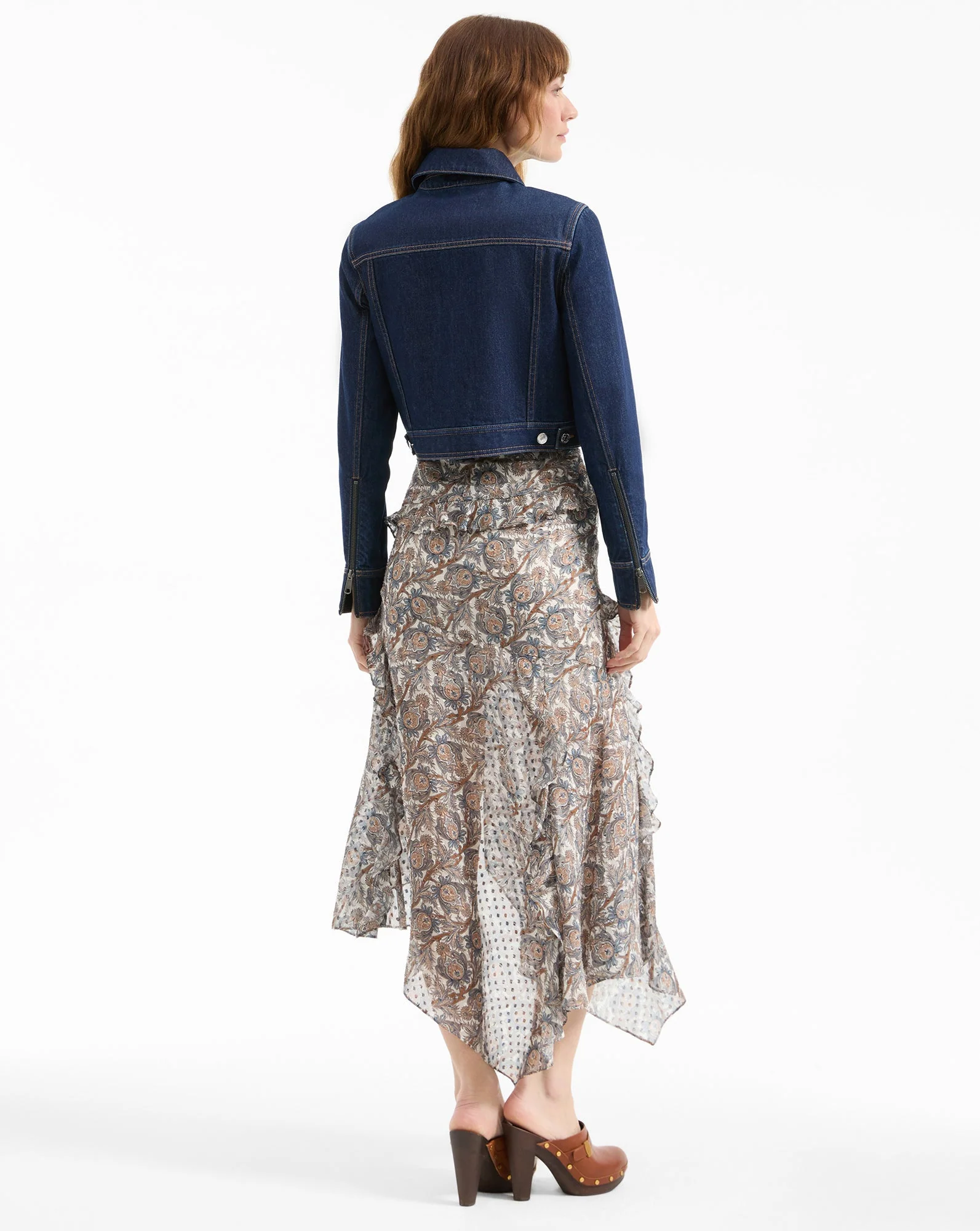 Veronica Beard - Patty Cropped Denim Jacket - Image 4