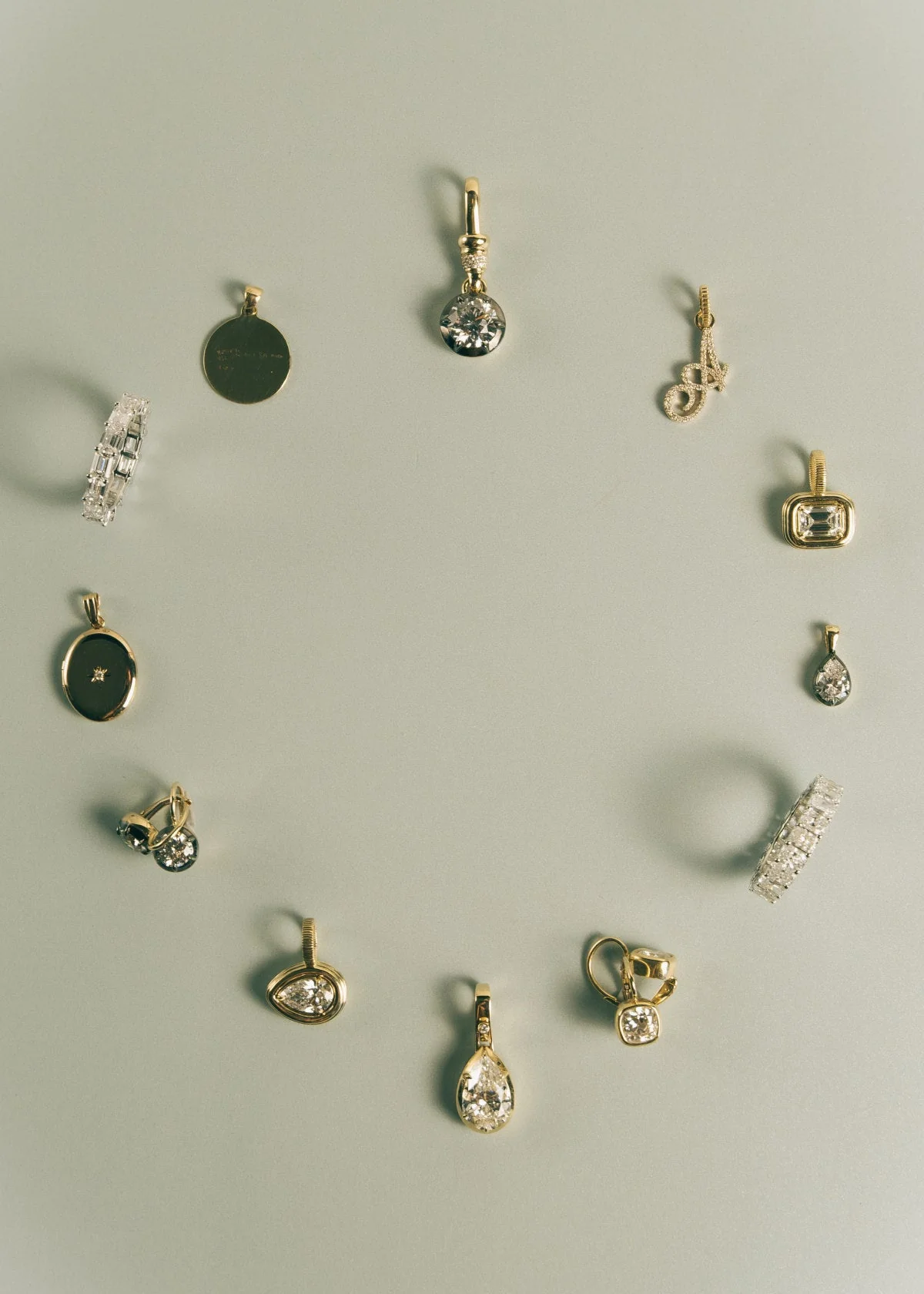 Kinn - Pave Love Letter Charm Pendant - Image 5