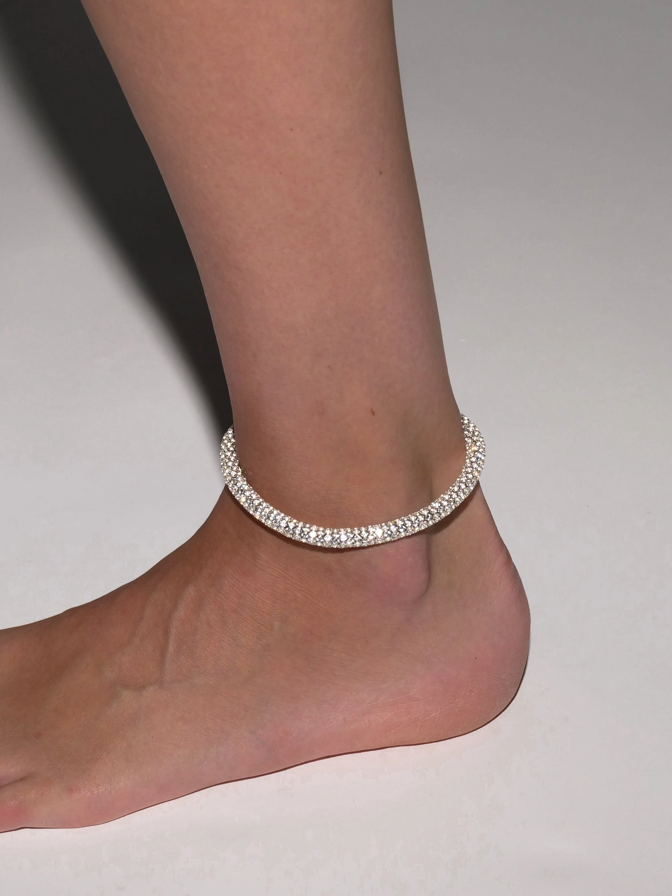 Dorsey - CELESTE ANKLET, LAB WHITE SAPPHIRE, SILVER - Image 3