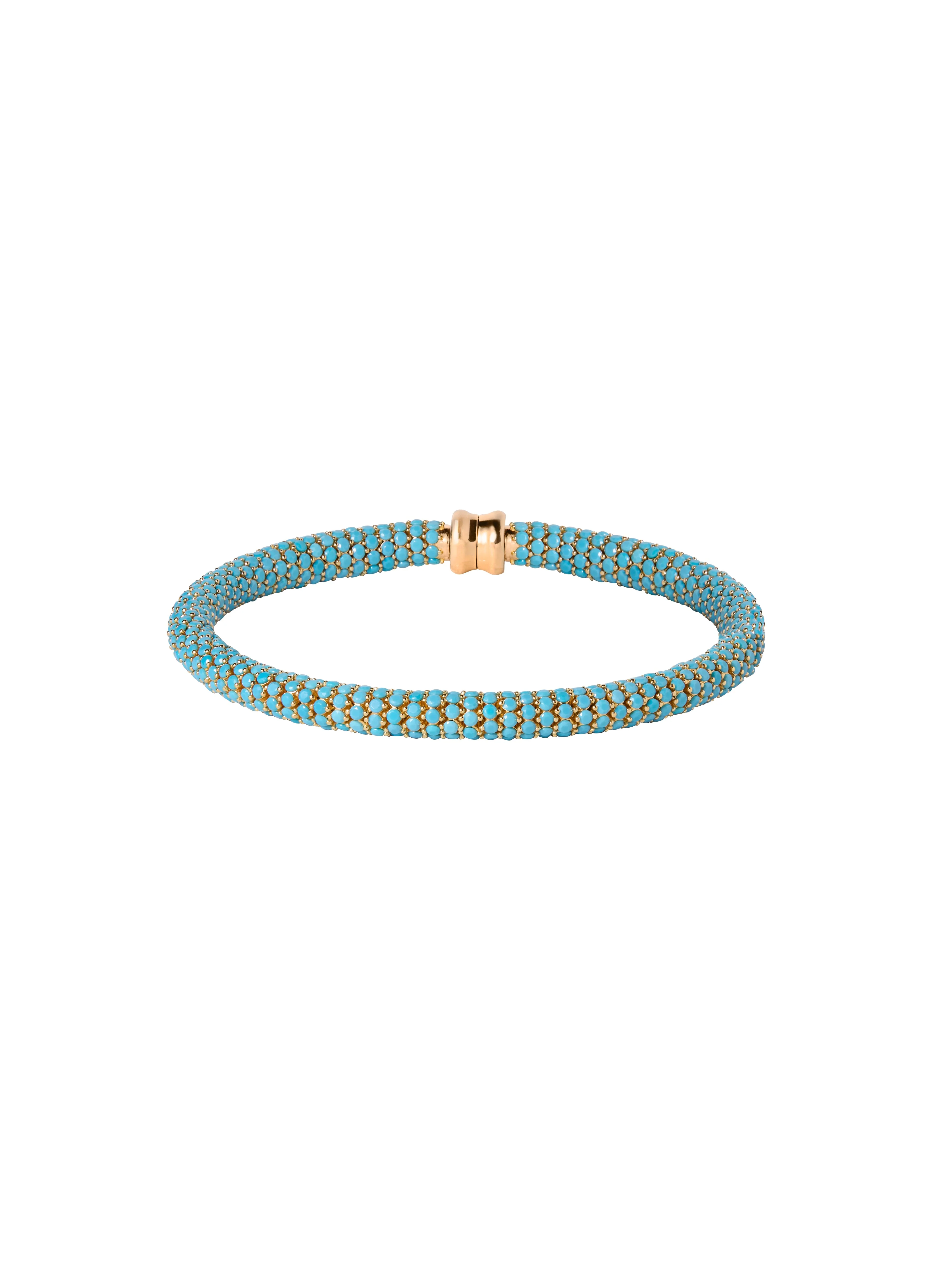 Dorsey - CELESTE ANKLET, NANO TURQUOISE, GOLD