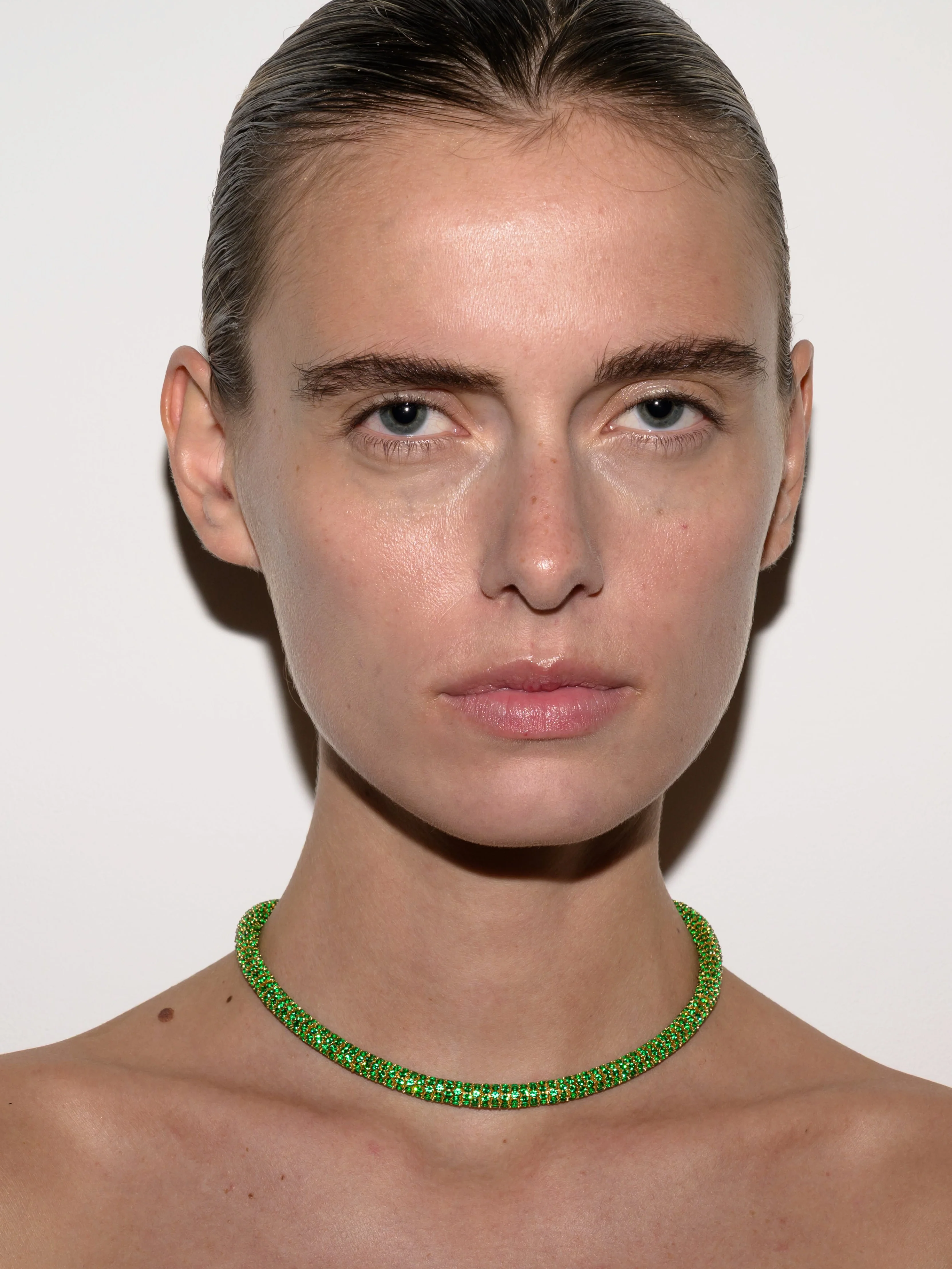 Dorsey - CELESTE NECKLACE, NANO EMERALD, GOLD - Image 3