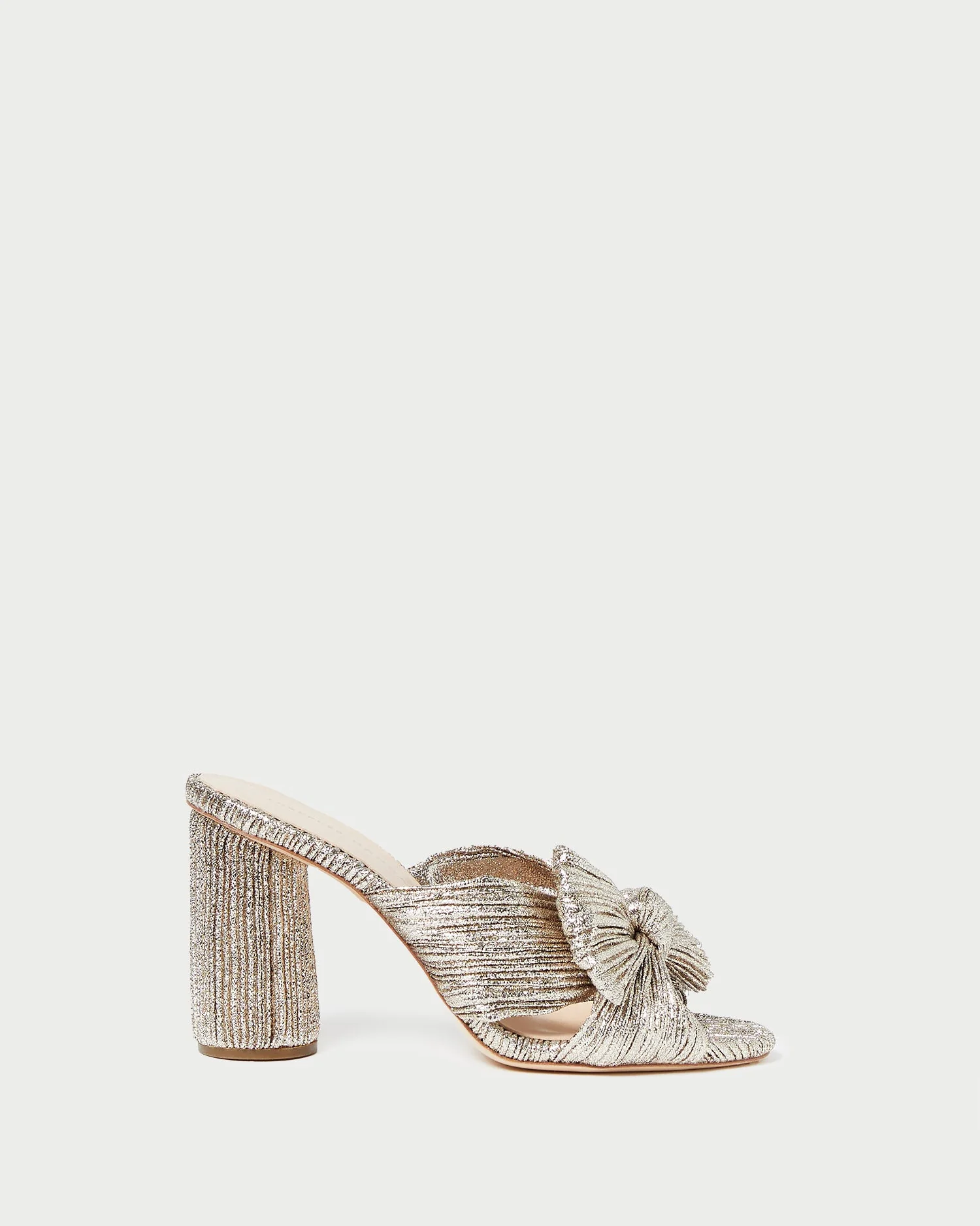 Loeffler Randall - Penny Champagne Pleated Bow Heel - Image 4