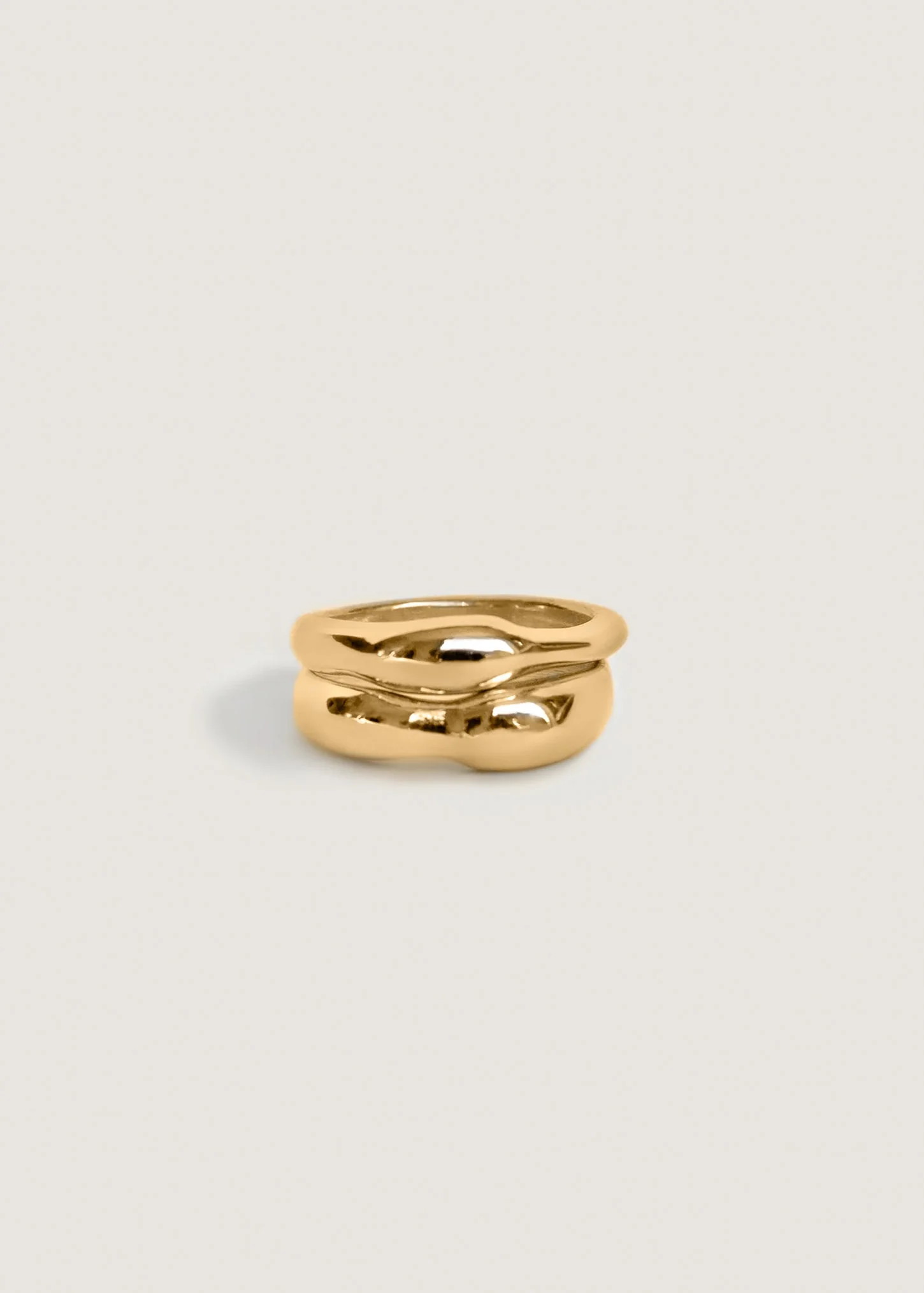 Kinn - Petite Hera Sculptural Ring Stack Gold