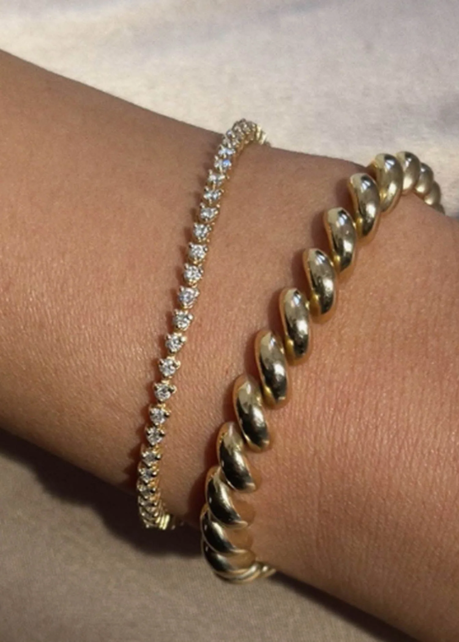 Kinn - Petite Rachel Three Prong Tennis Bracelet Diamond - Image 10