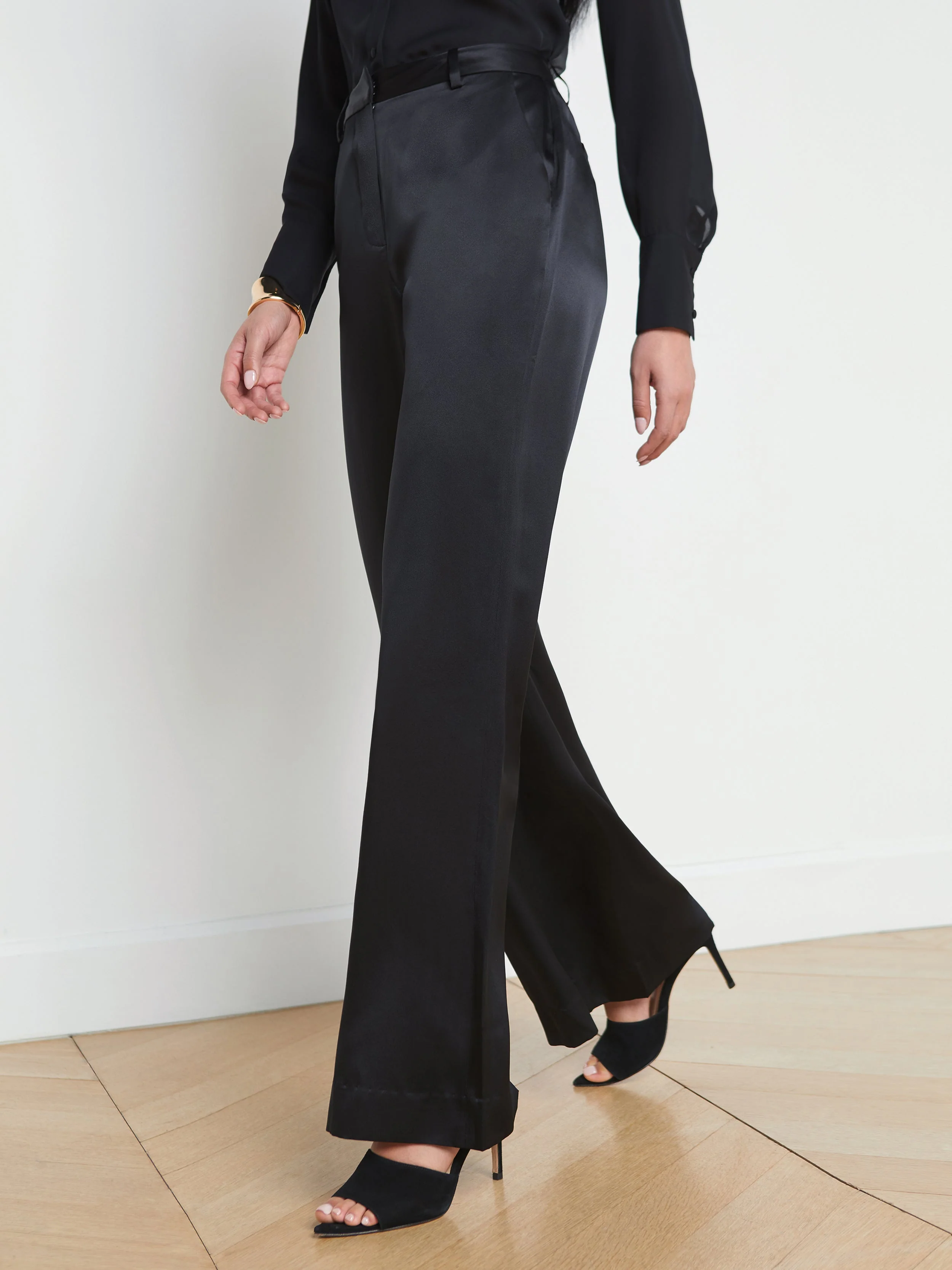 L'AGENCE - Pilar Silk Wide - Leg Pant - Image 7