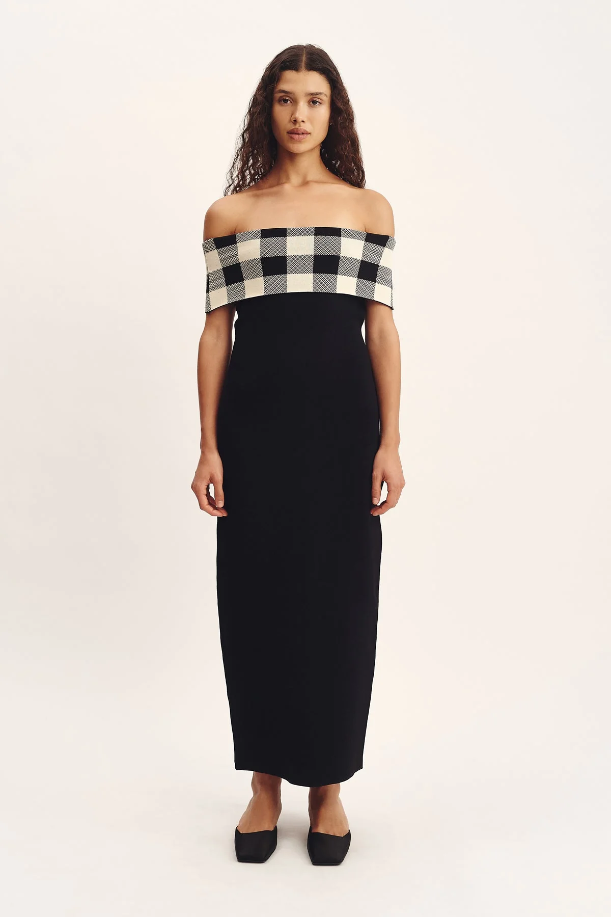 Posse - PIPPA OFF THE SHOULDER DRESS - HERITAGE PLAID