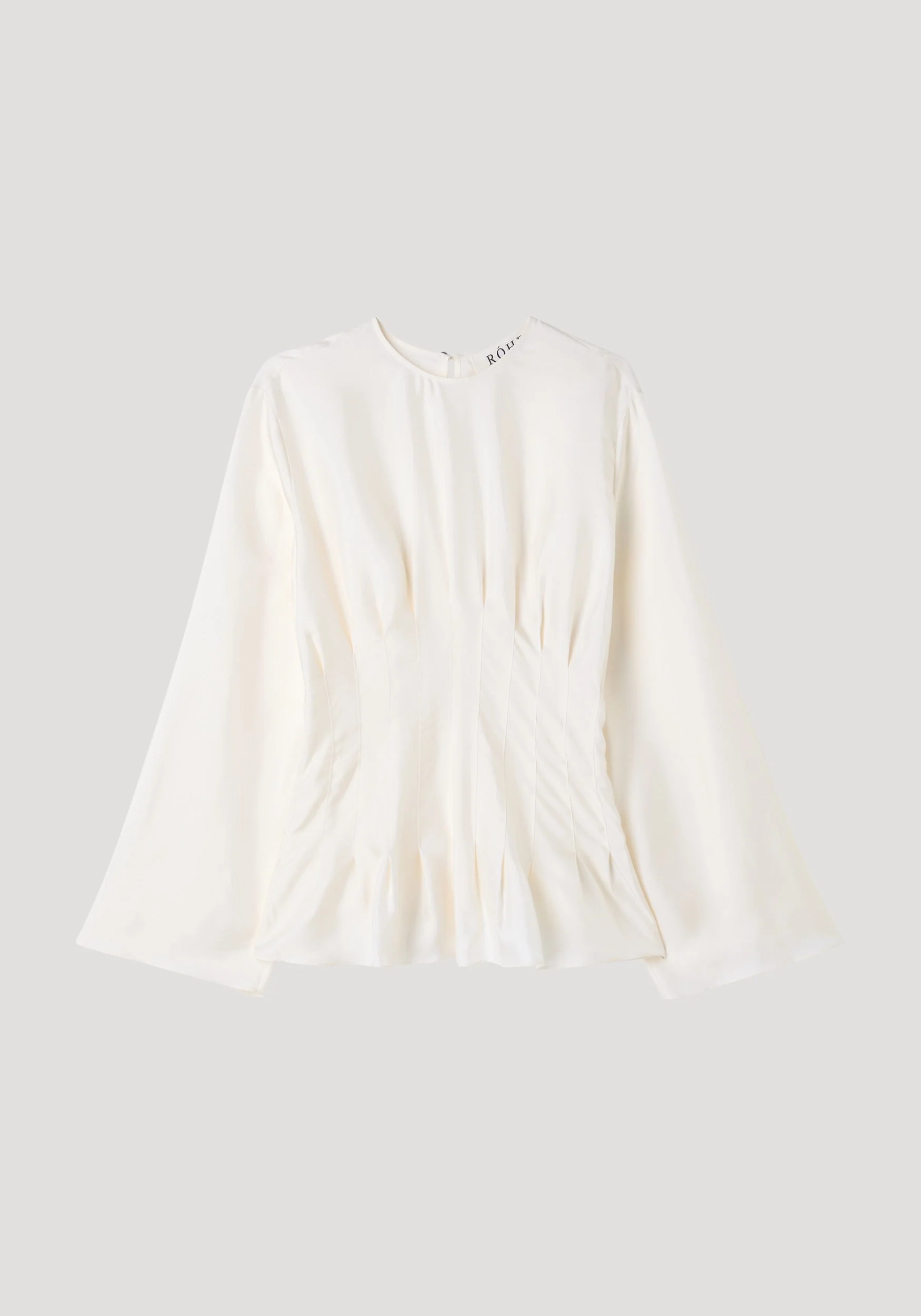 ROHE - Pleated silk top | cream - Image 6
