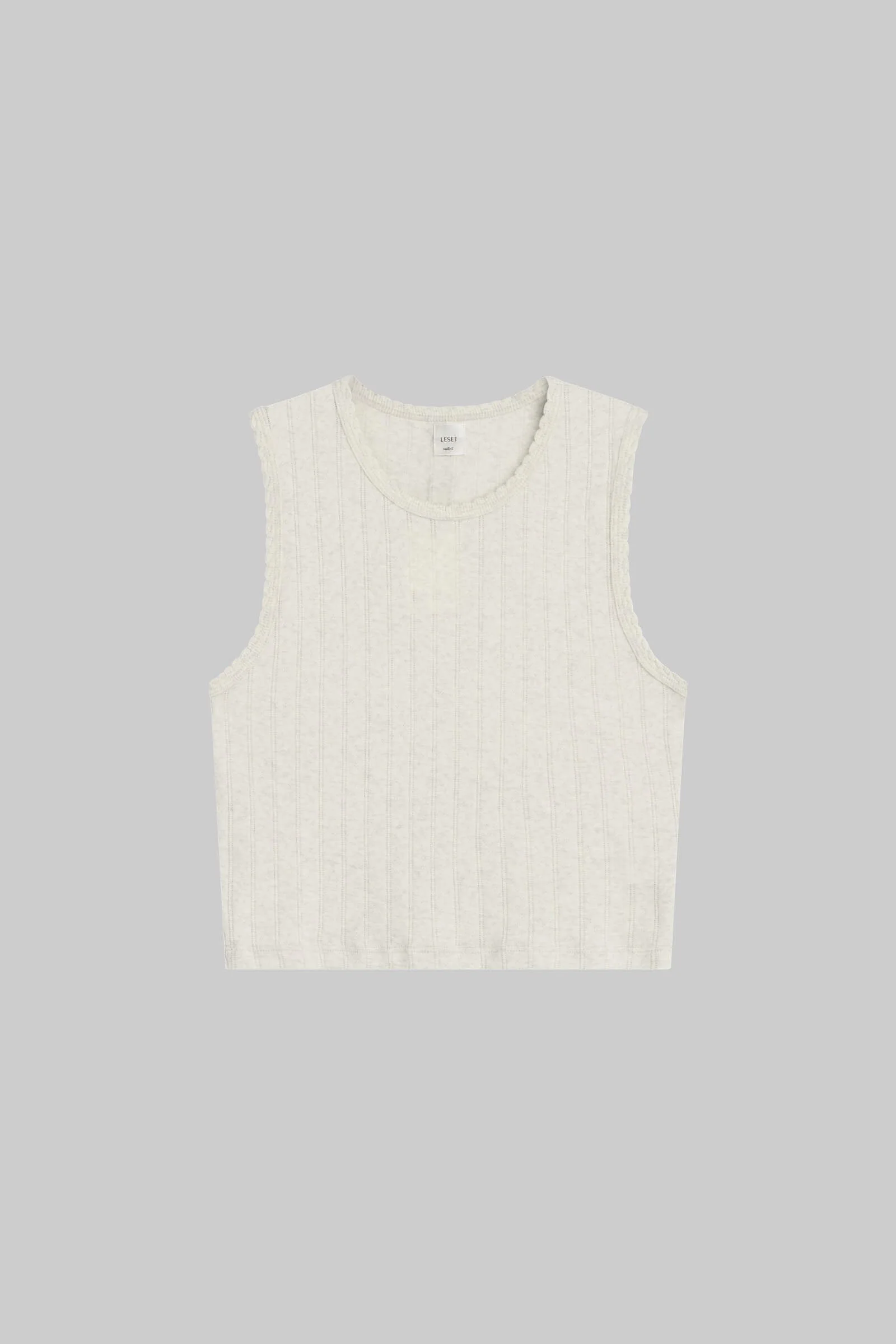 Leset - Pointelle Sleeveless Crew - Image 2