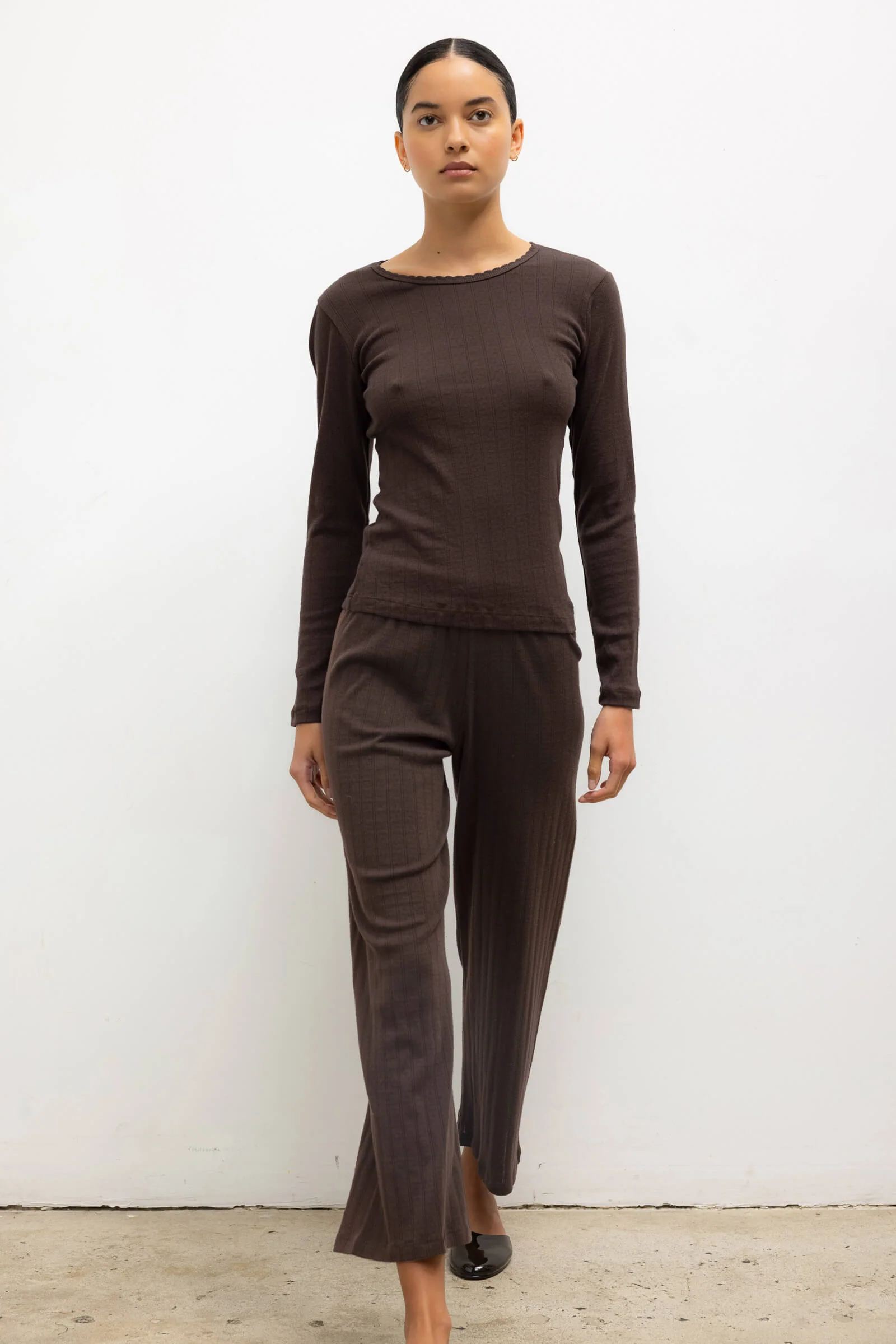 Leset - Pointelle Slim Fit Long Sleeve - Image 4