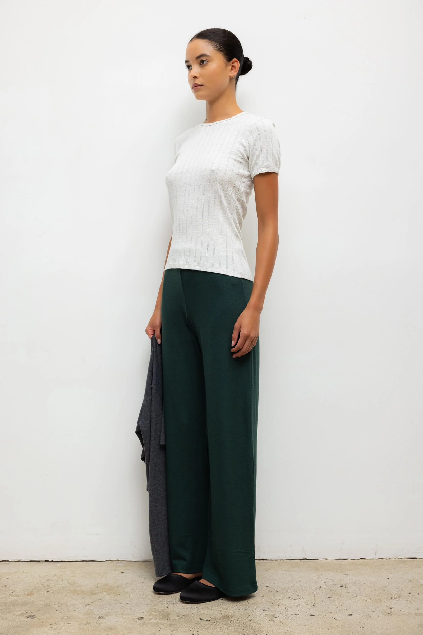 Leset - Pointelle Slim Fit Tee - Image 6