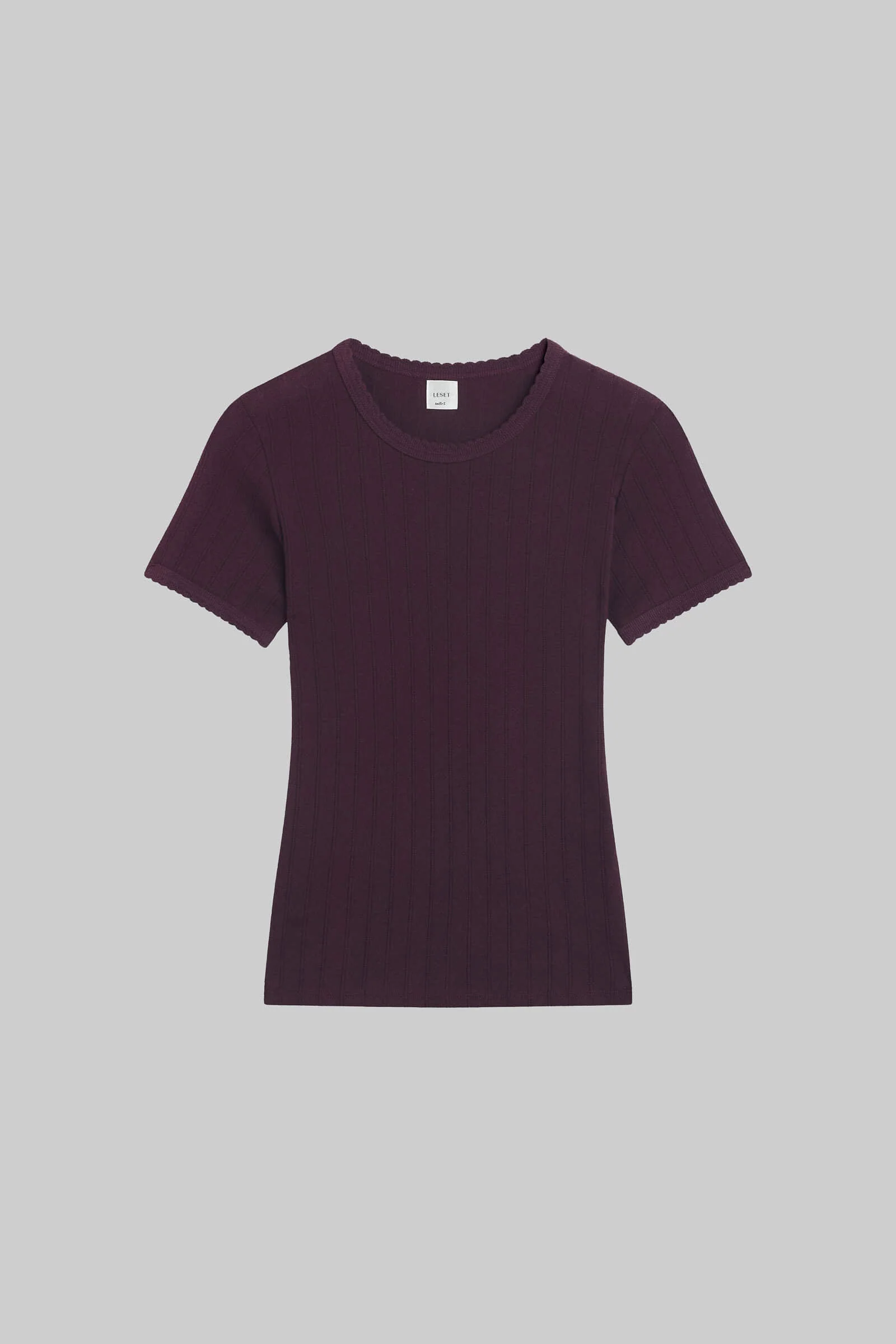 Leset - Pointelle Slim Fit Tee - Image 2