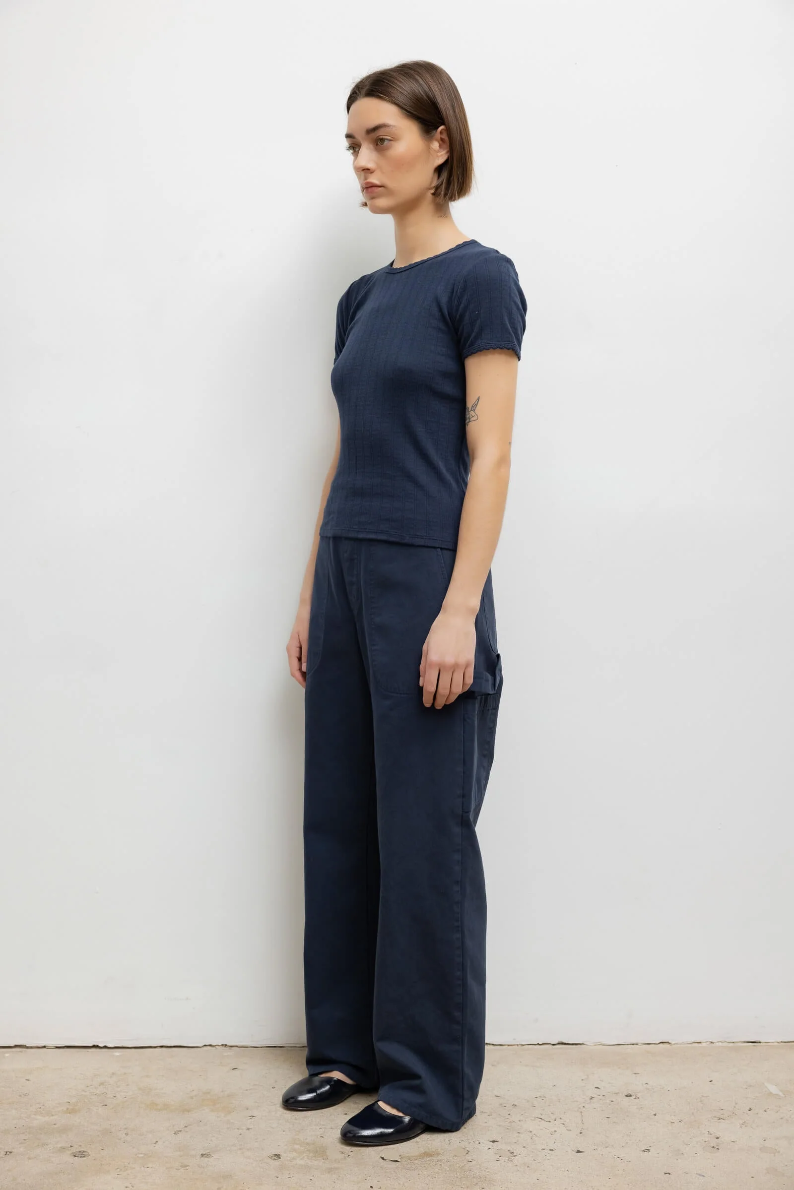 Leset - Pointelle Slim Fit Tee - Image 6