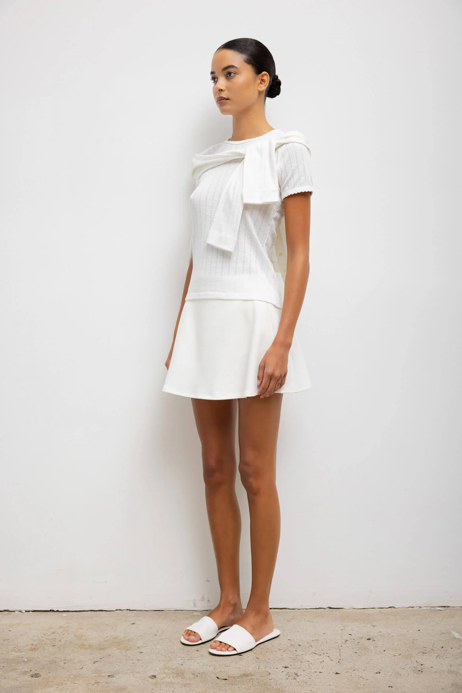 Leset - Pointelle Slim Fit Tee - Image 6