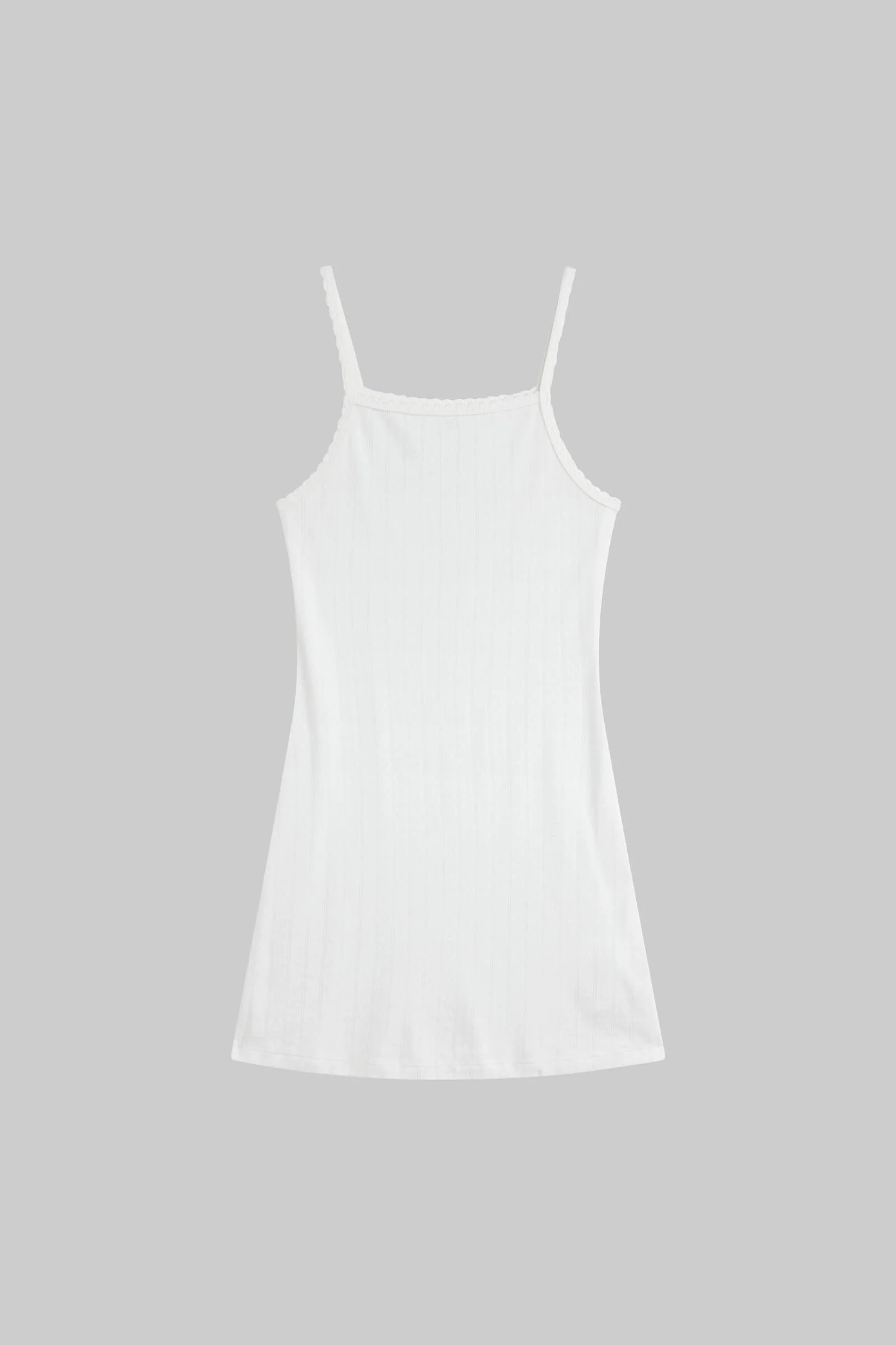 Leset - Pointelle Square Neck Mini Dress - Image 2