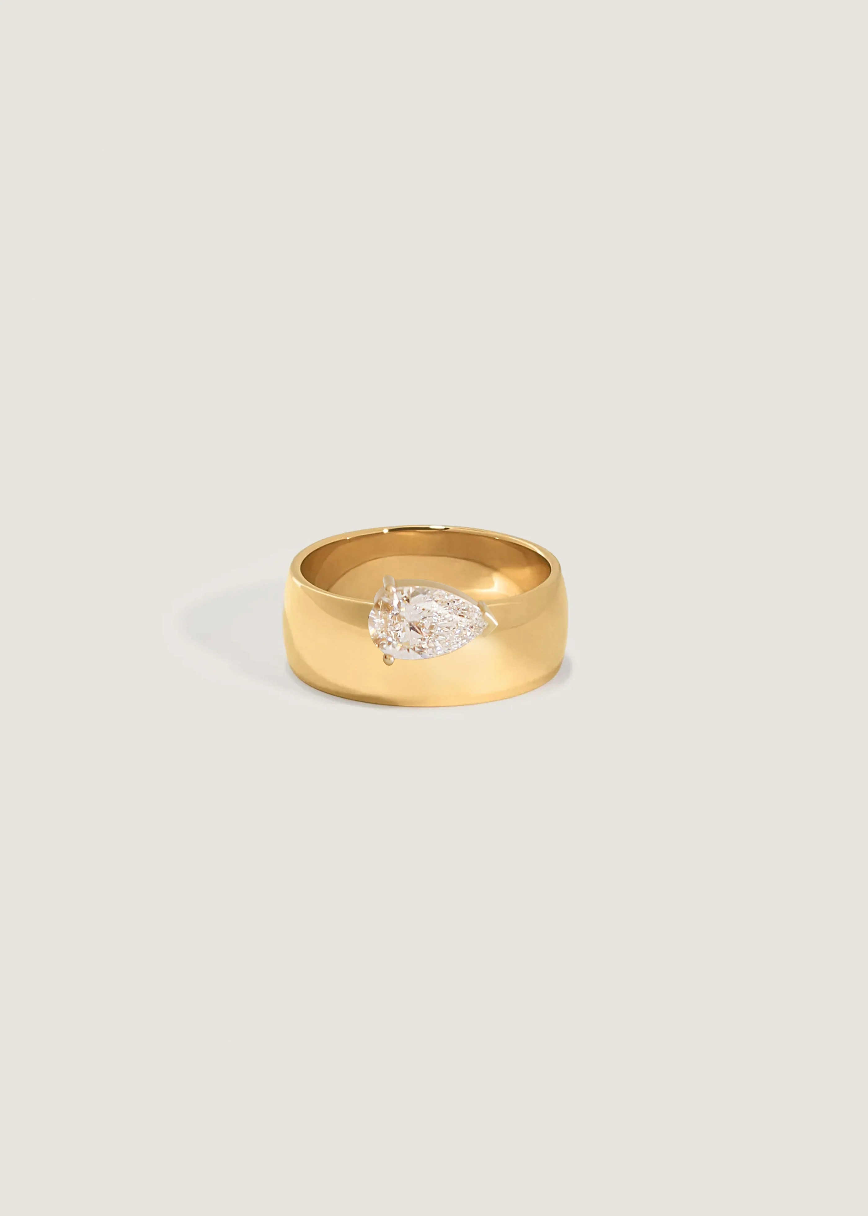 Kinn - Porter Cigar Band Ring Pear Diamond